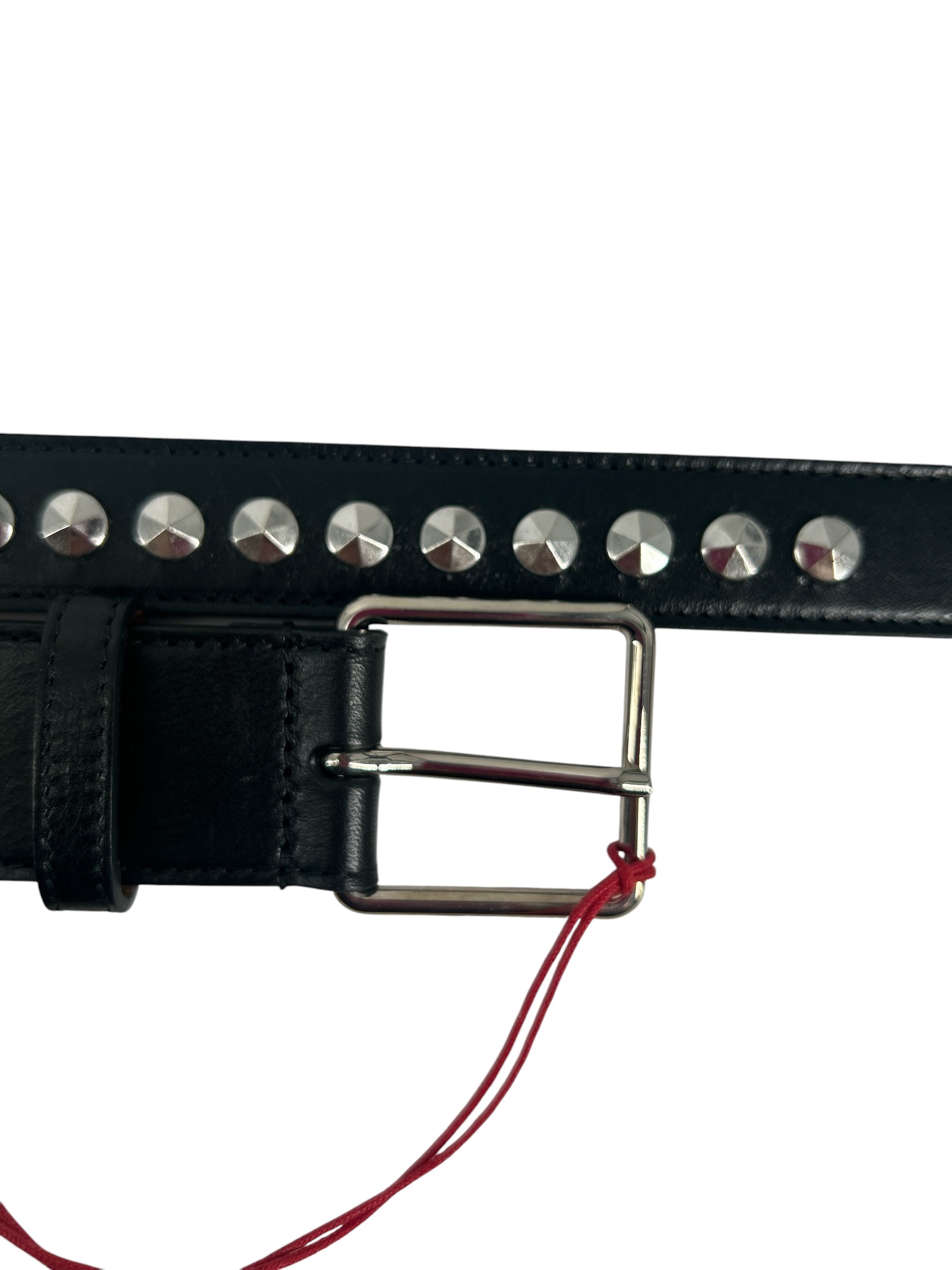 Alexander McQueen/Belt/Leather/BLK/L's/DOUBLE STUDDED BELT SLVR view 4