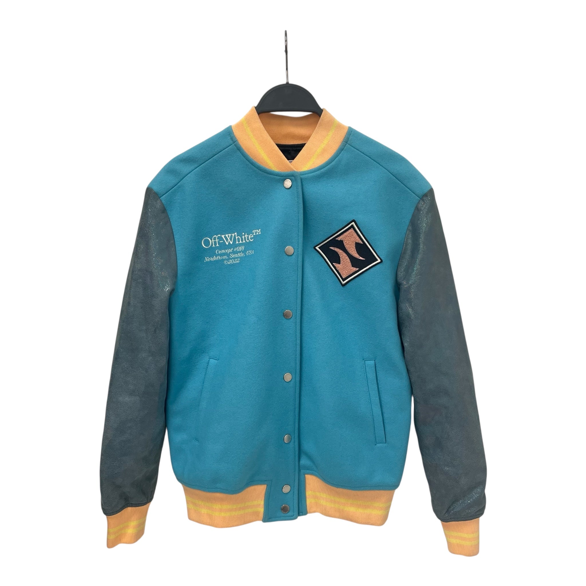 OFF-WHITE/Souvenir Jkt/36/Wool/BLU/Graphic/OFF WHITE X NORDSTORM LETTERMA view 1