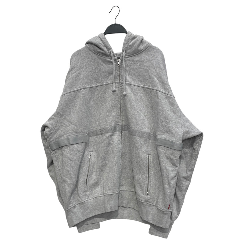Supreme/MARITHE FRANCOIS GIRBAUD/Zip Up Hoodie/XL/Cotton/GRY/VELCRO LOGO