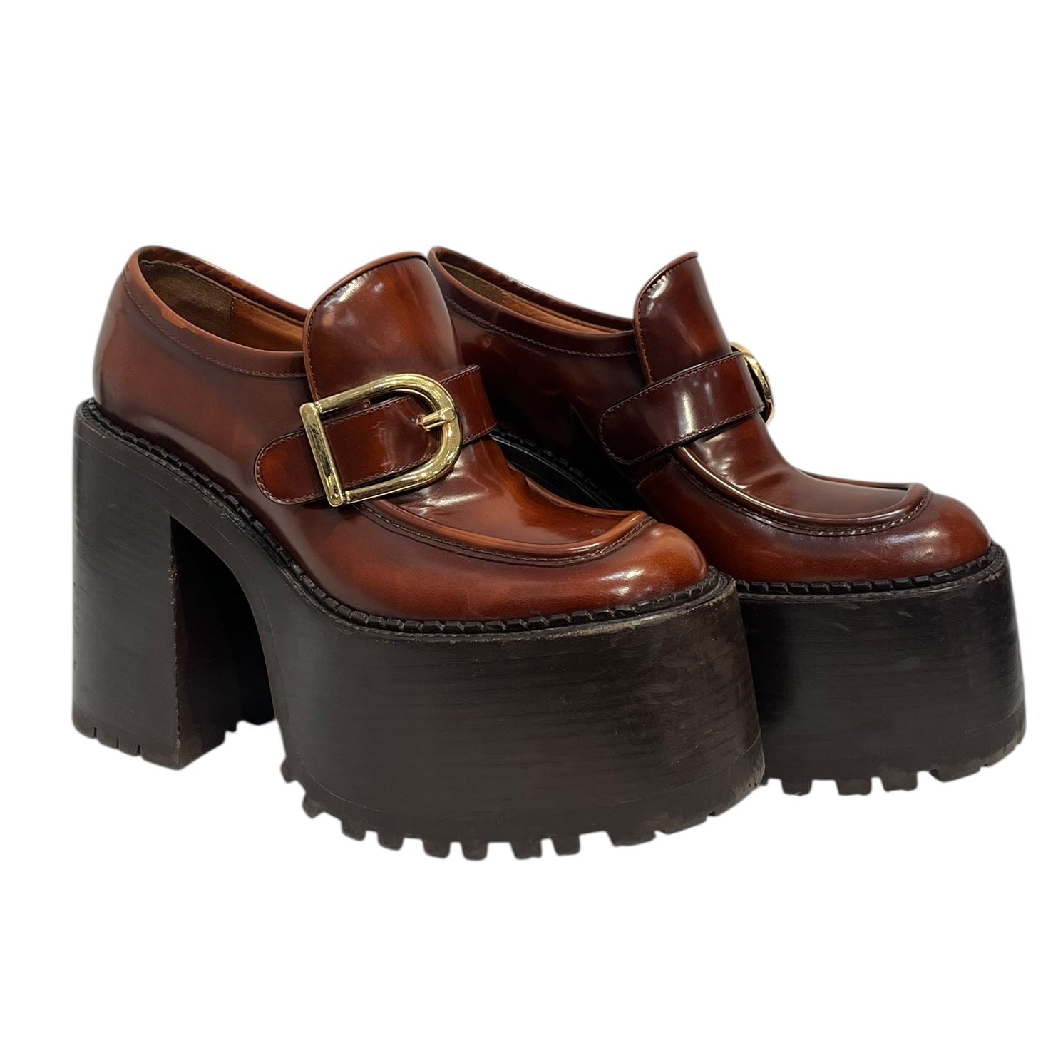 MARC JACOBS/Loafers/EU 37/Leather/BRW/THE PLATFORM LOAFER view 1