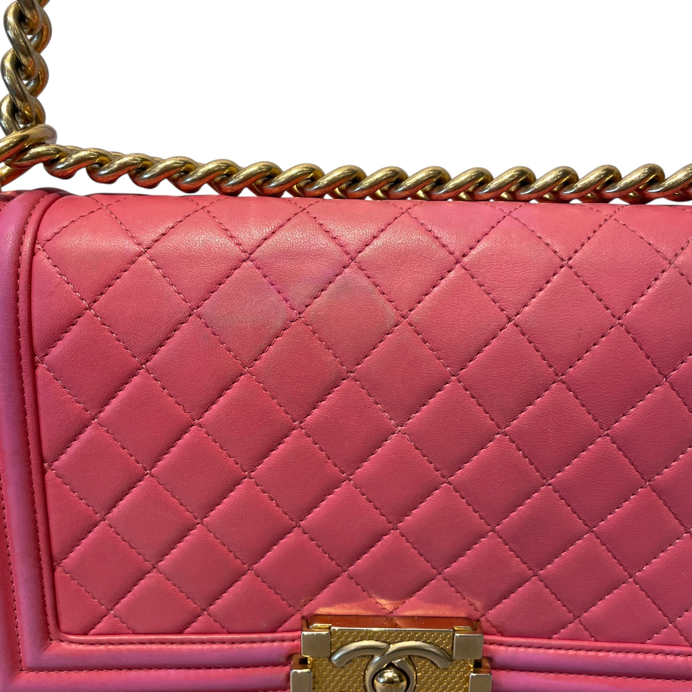 CHANEL/Bag/Leather/PNK/Boy Flap Bag view 7