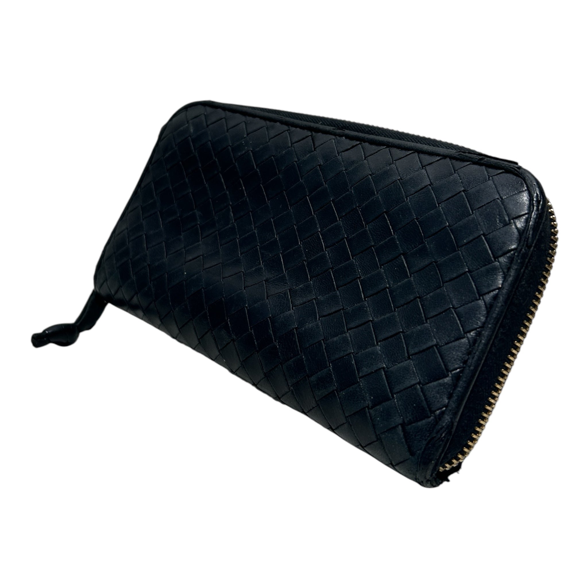BOTTEGA VENETA/Wallet/Leather/BLK/Intrecciato view 1