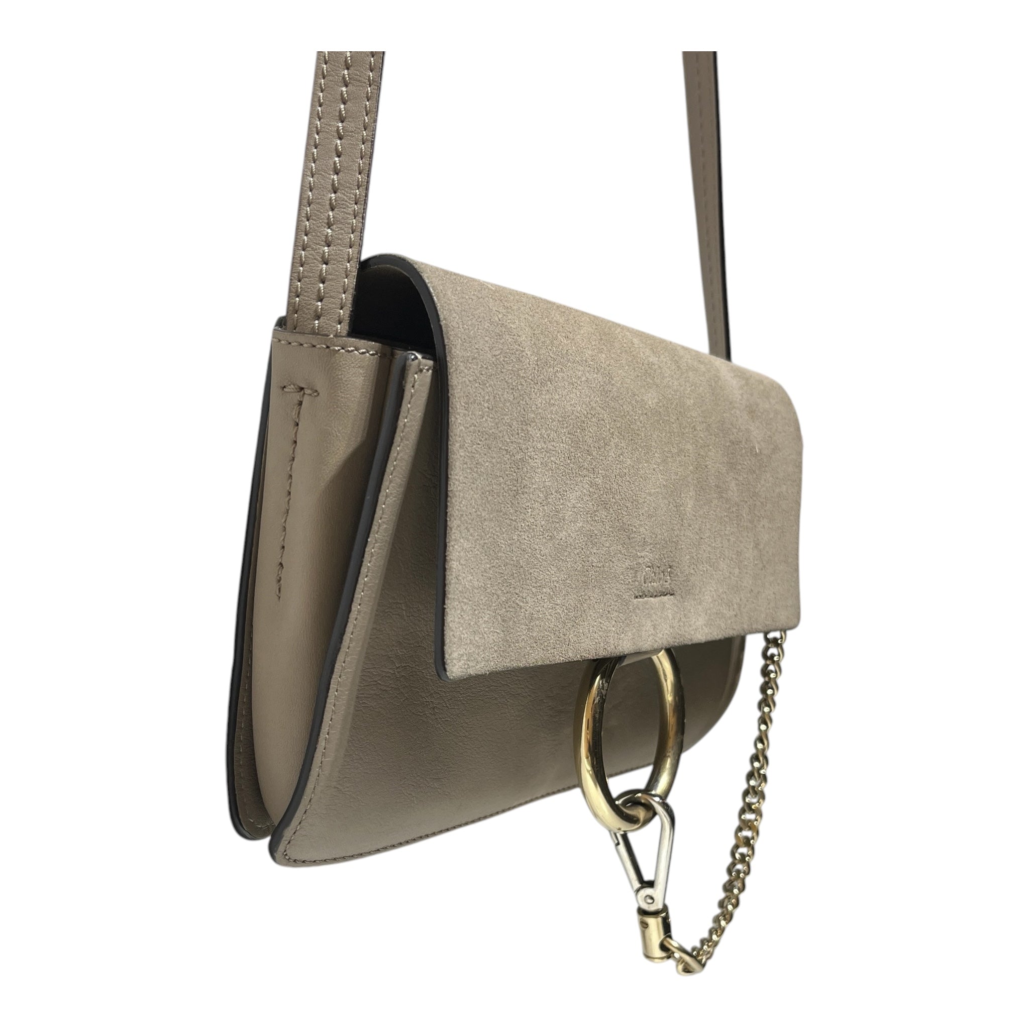 Chloe/Cross Body Bag/Leather/GRY/FAYE SHOULDER BAG view 4