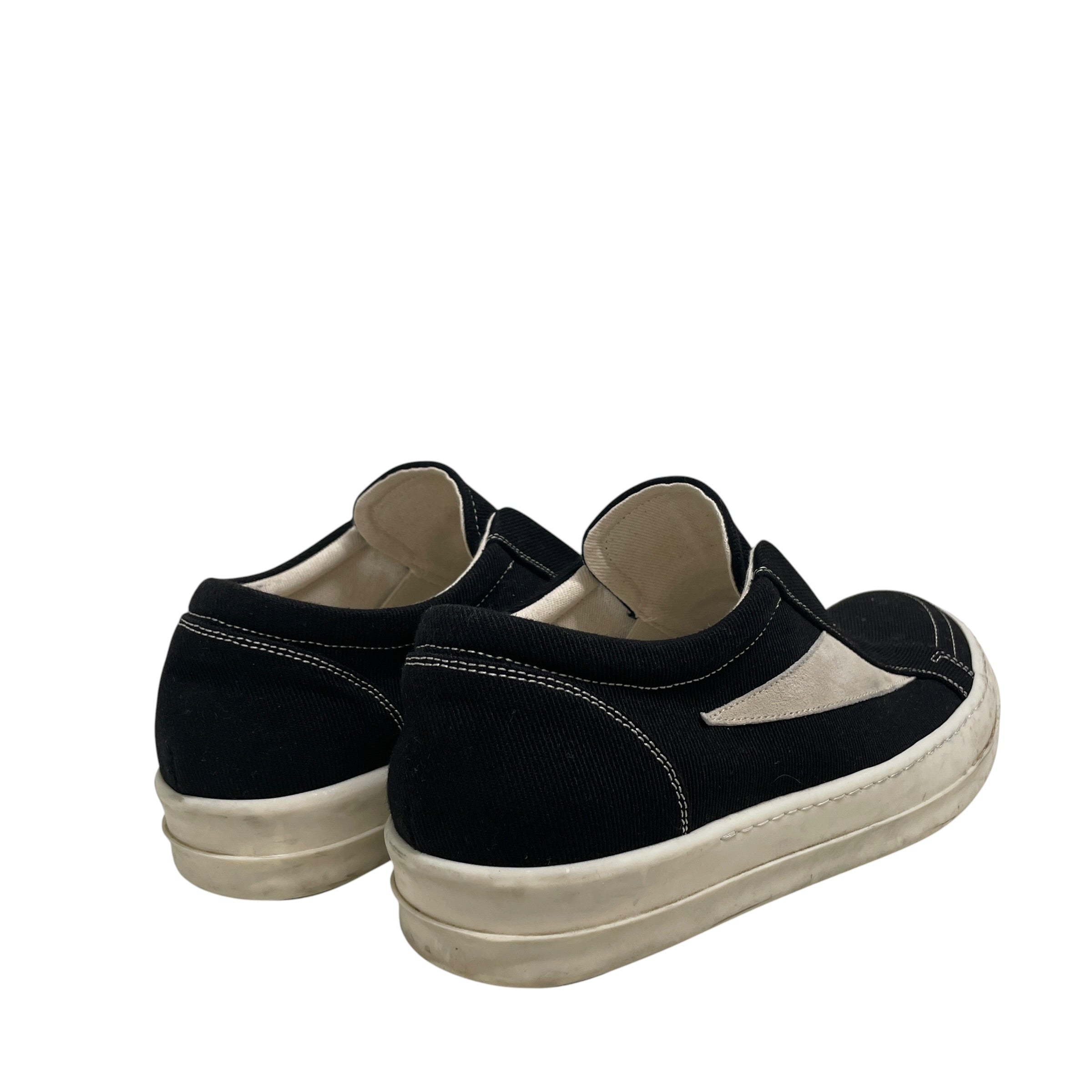 RICK OWENS DRKSHDW/Low-Sneakers/EU 41/BLK/LACELESS VINTAGE SNEAKS/CANVAS view 2