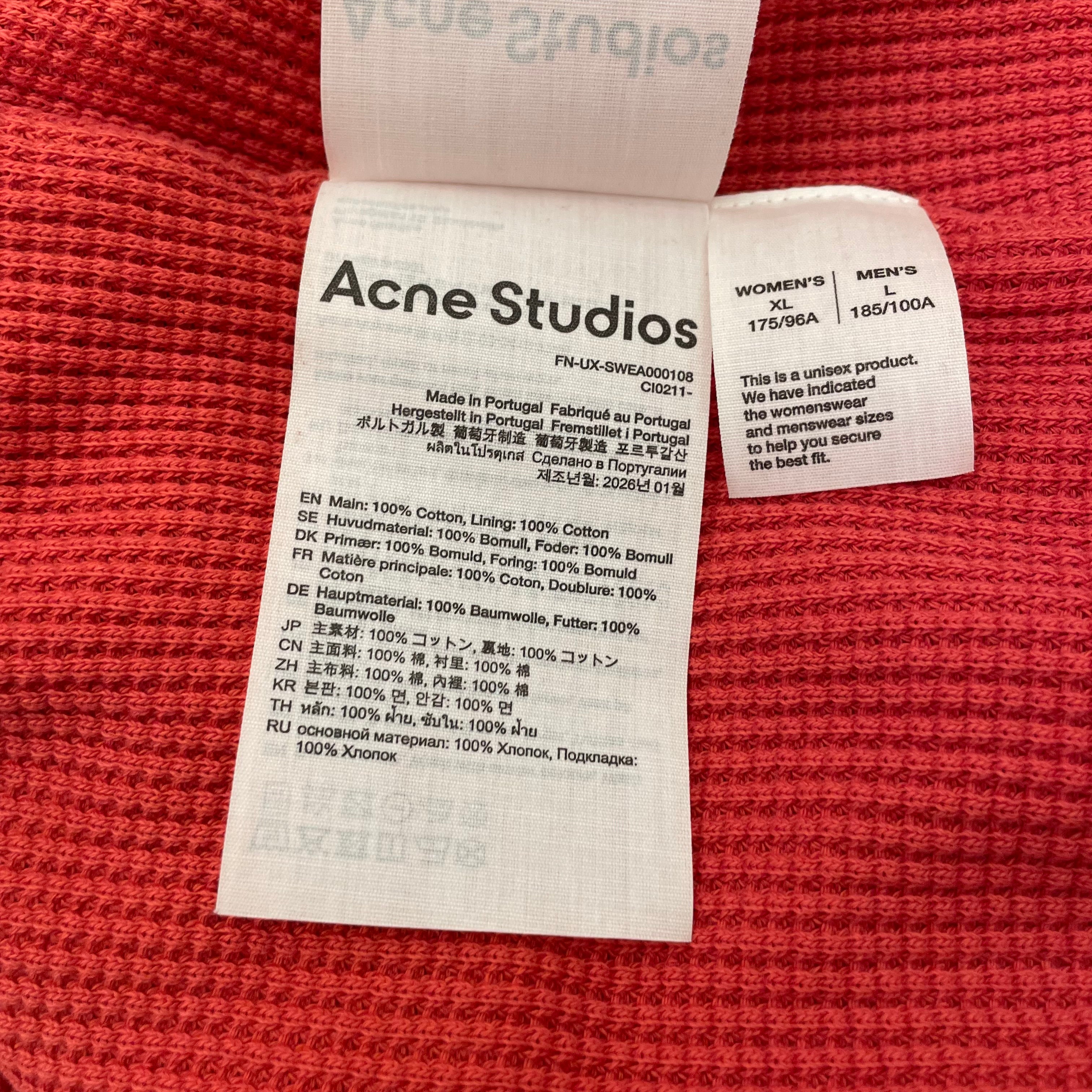 Acne Studios/Zip Up Hoodie/L/Cotton/PNK/SS 26 SPRAYED HOODIE view 5