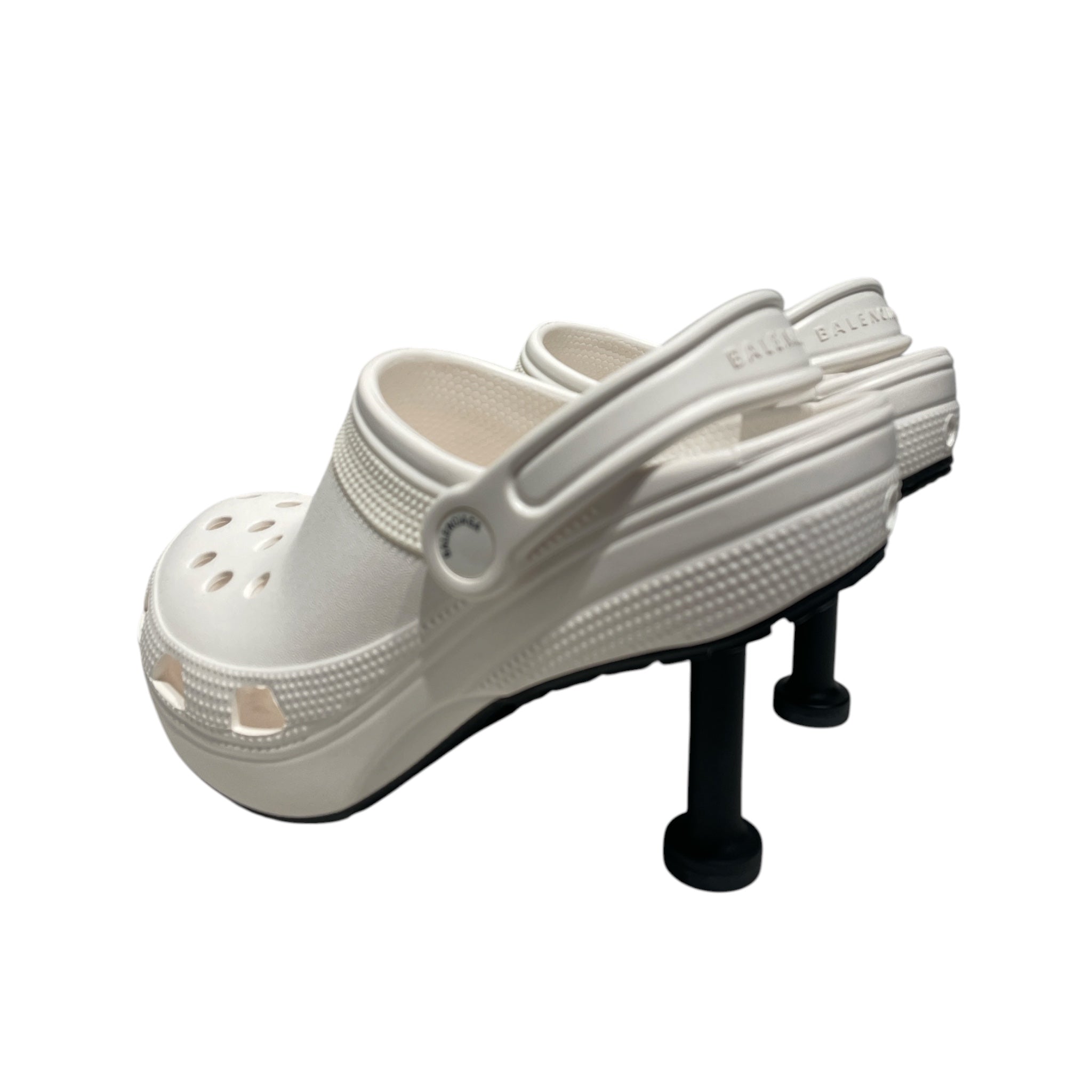BALENCIAGA/Heels/EU 38/WHT/CROC HEEL view 2