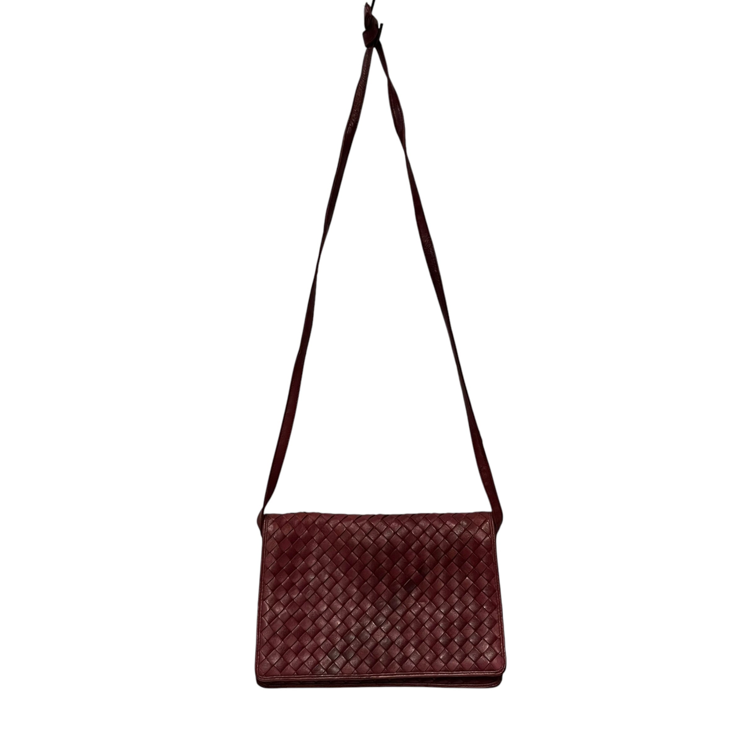 BOTTEGA VENETA/Cross Body Bag/Leather/BRD/bottage veneta red crossbody view 1