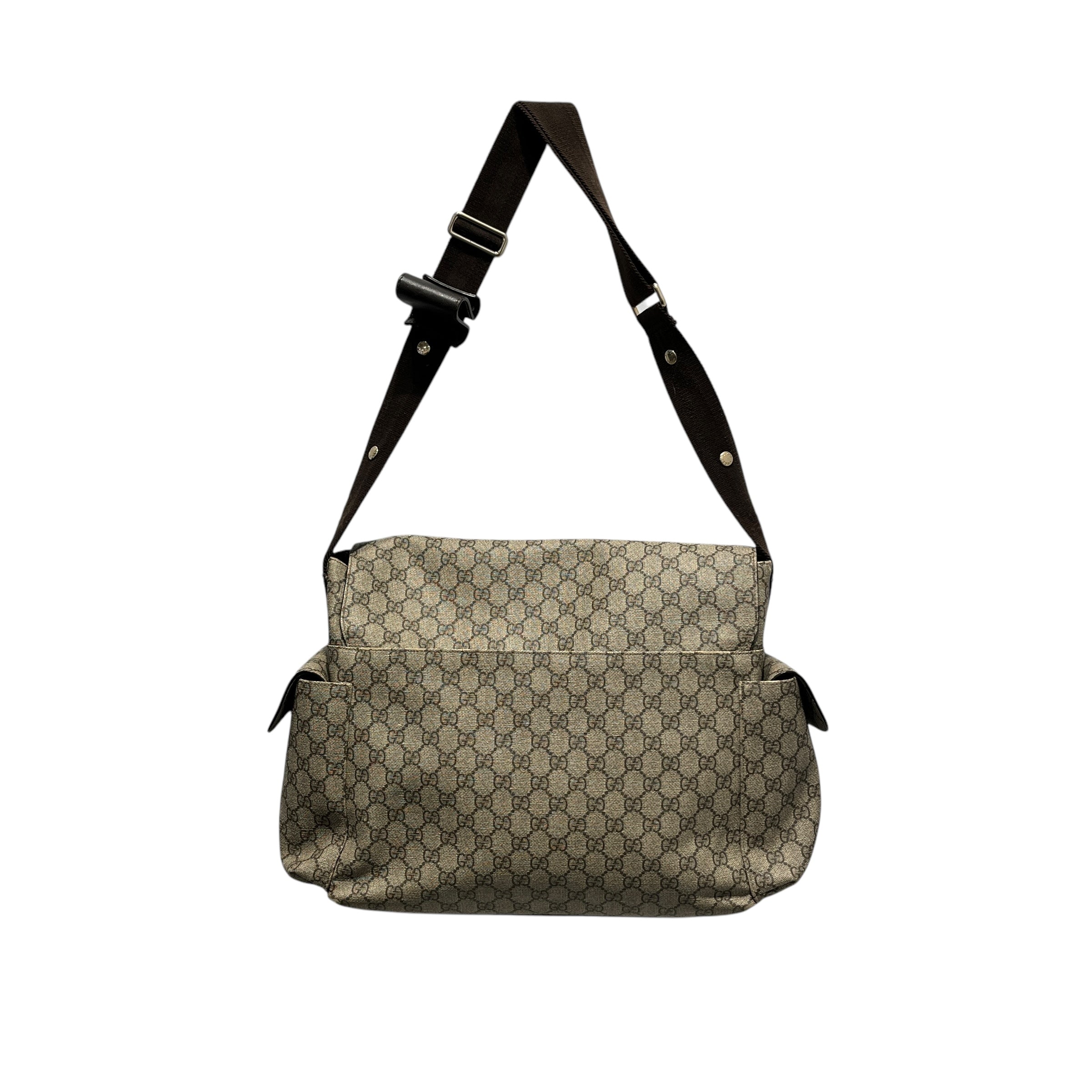 GUCCI/Boston Bag/OS/Monogram/Denim/MLT/GUCCI SUPREME GG WEB MESSENGER view 2