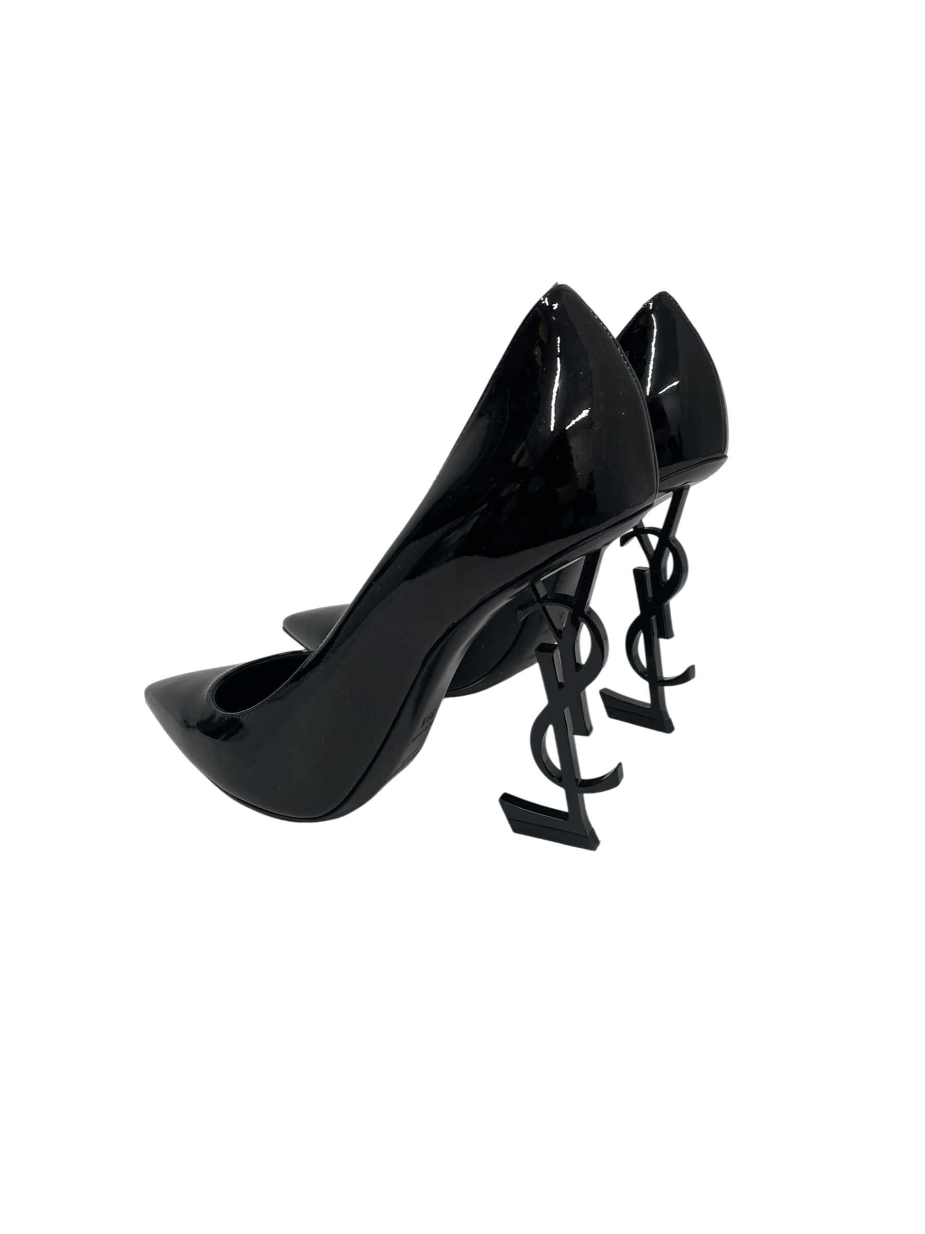 YVES SAINT LAURENT/Heels/EU 39.5/BLK/LOGO HEEL view 2