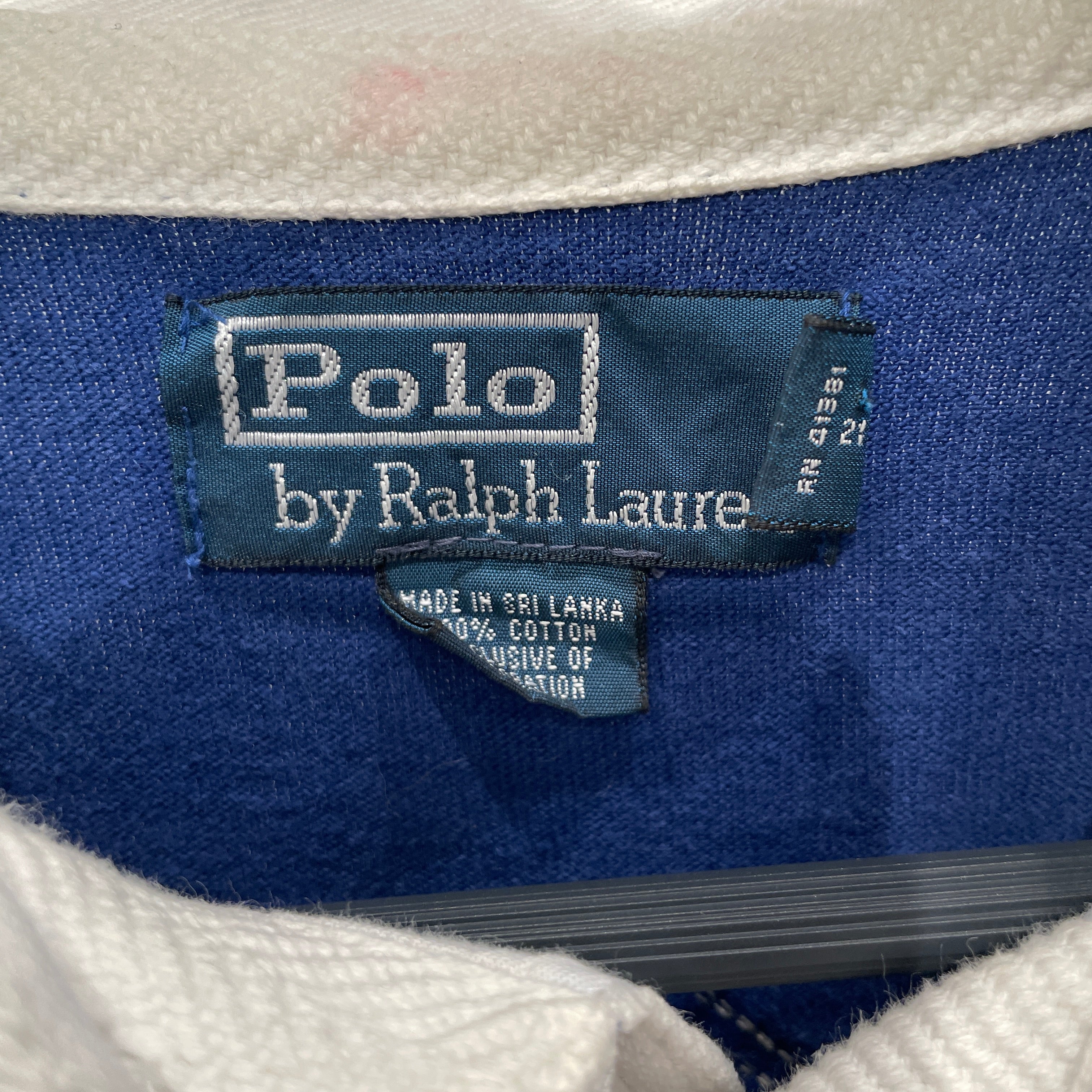 POLO RALPH LAUREN/Polo Shirt/L/Cotton/NVY/Stripe/YLW STRIPE RUGBY LONG SLEEVE view 3
