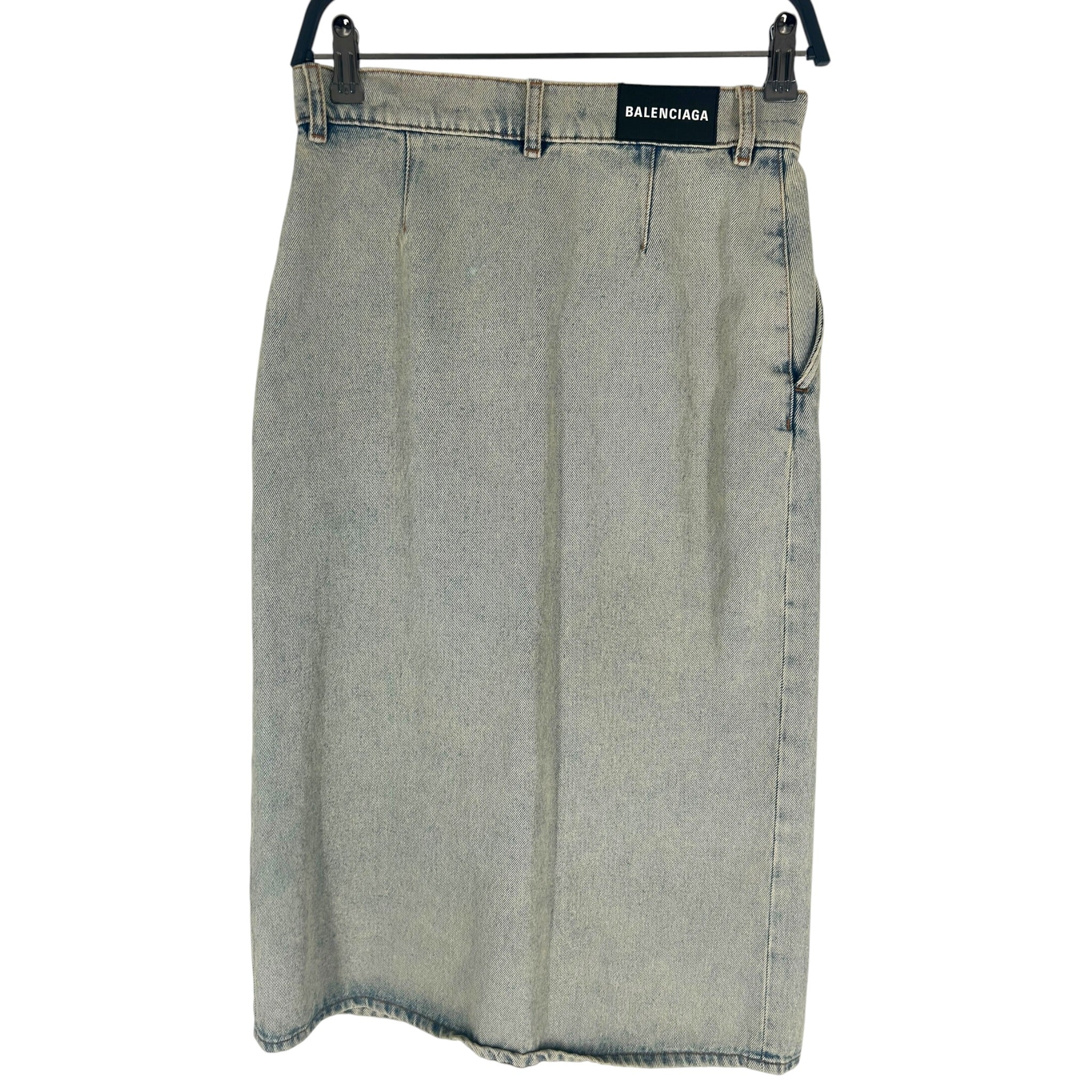 BALENCIAGA/Long Skirt/36/Denim/BLU/LIGHT WASH DENIM SKIRT view 2