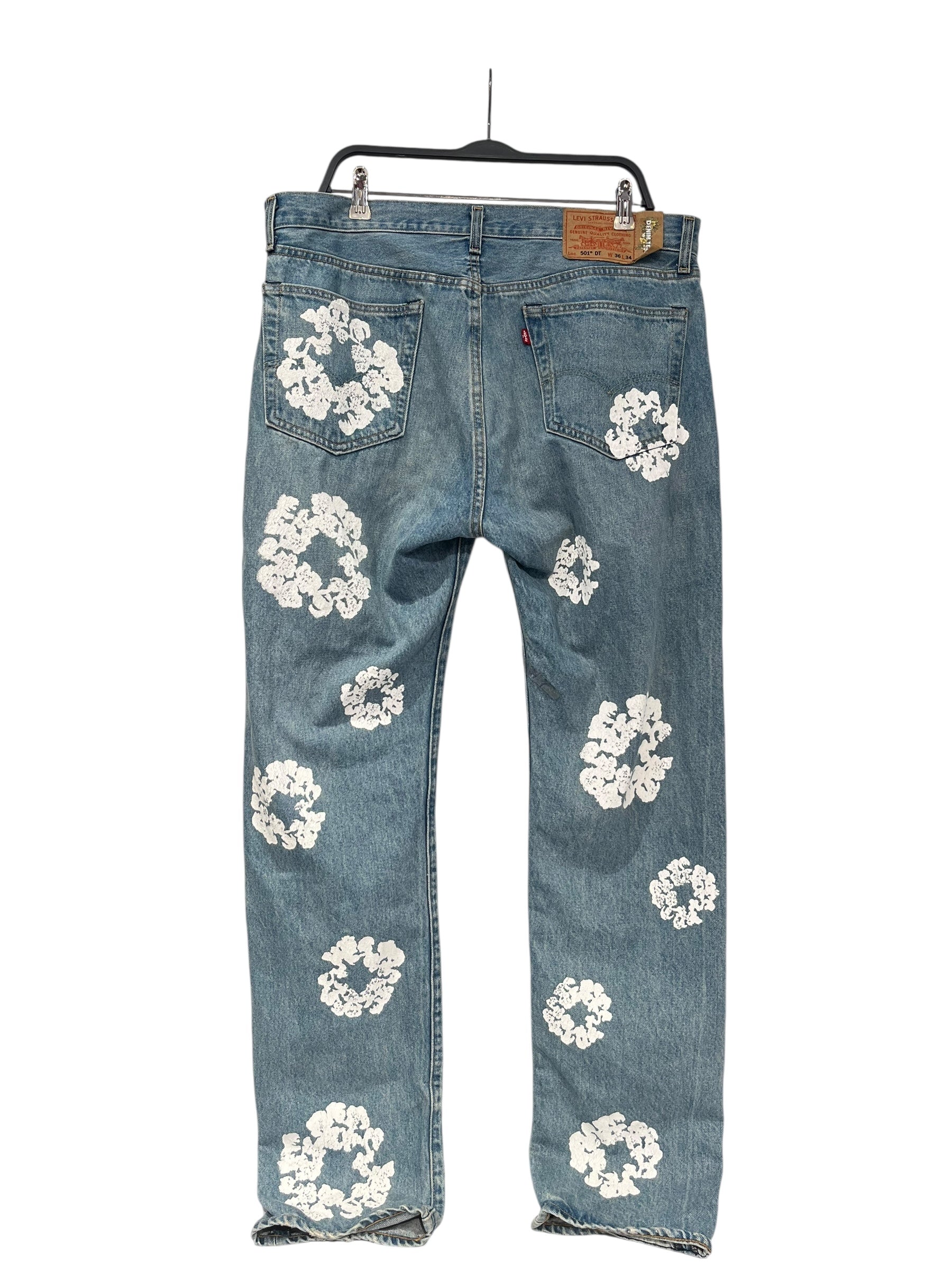 DENIM TEARS/Straight Pants/36/Denim/BLU/All Over Print/cw-3223  cotton prints view 2