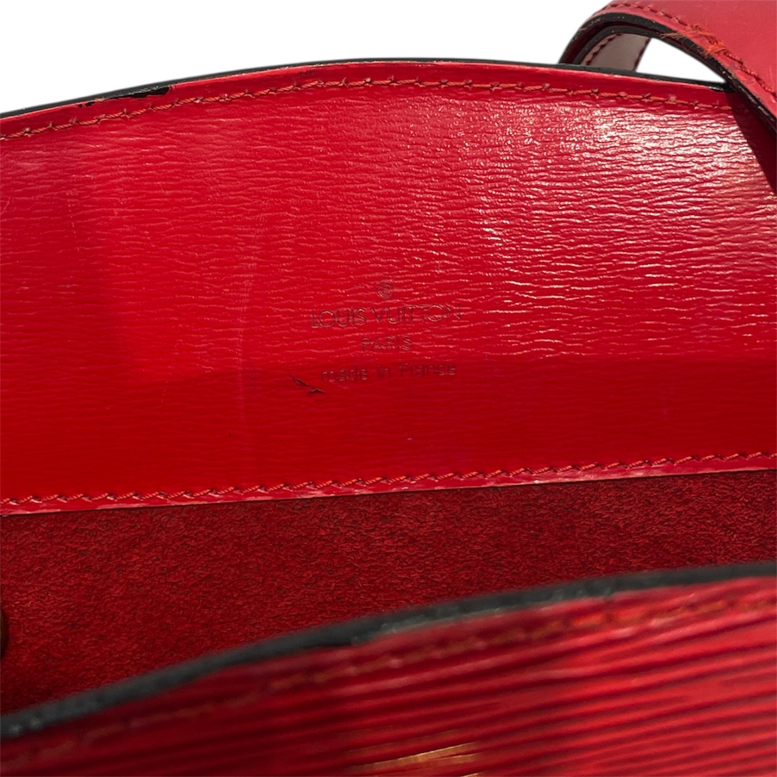 LOUIS VUITTON/Bag/Leather/RED/EPI CLUNY view 3