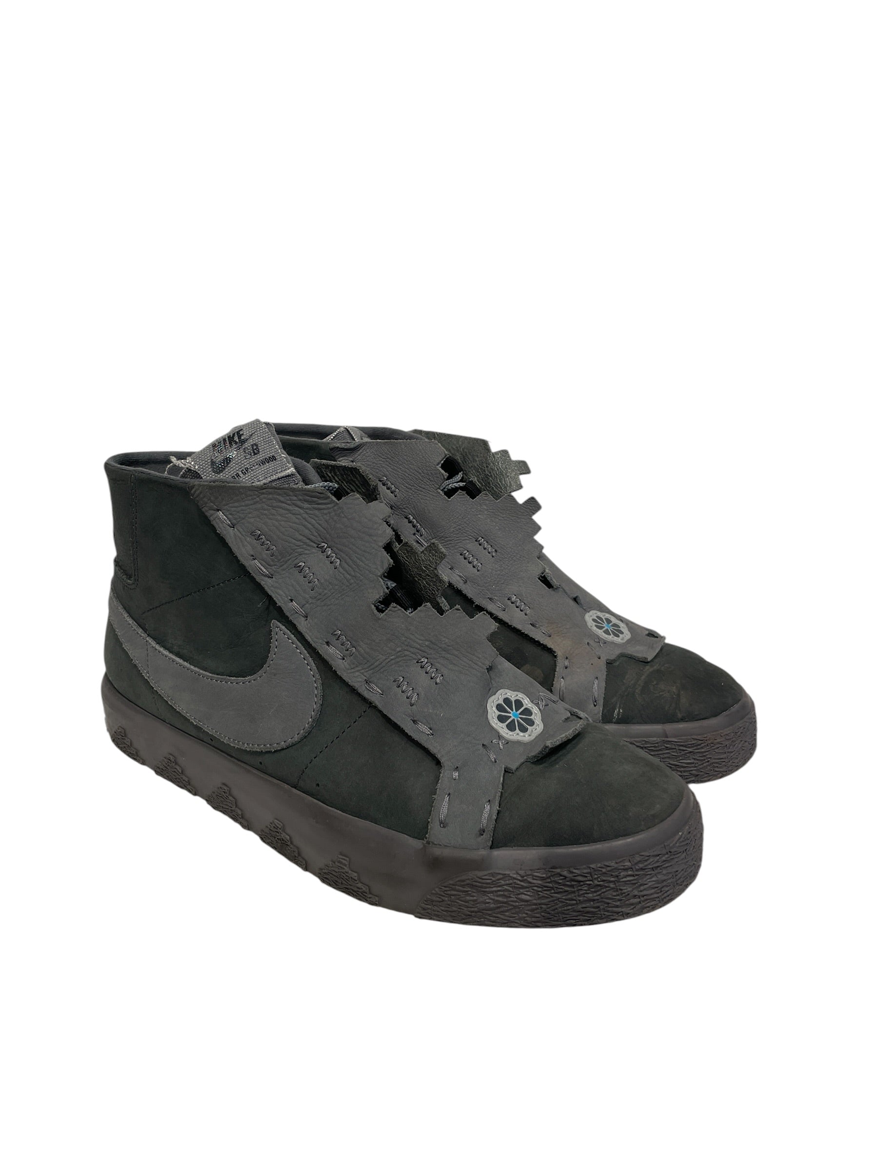 NIKE/Hi-Sneakers/US 11/Suede/GRY/NIKE SB ZOOM BLAZER MID view 1
