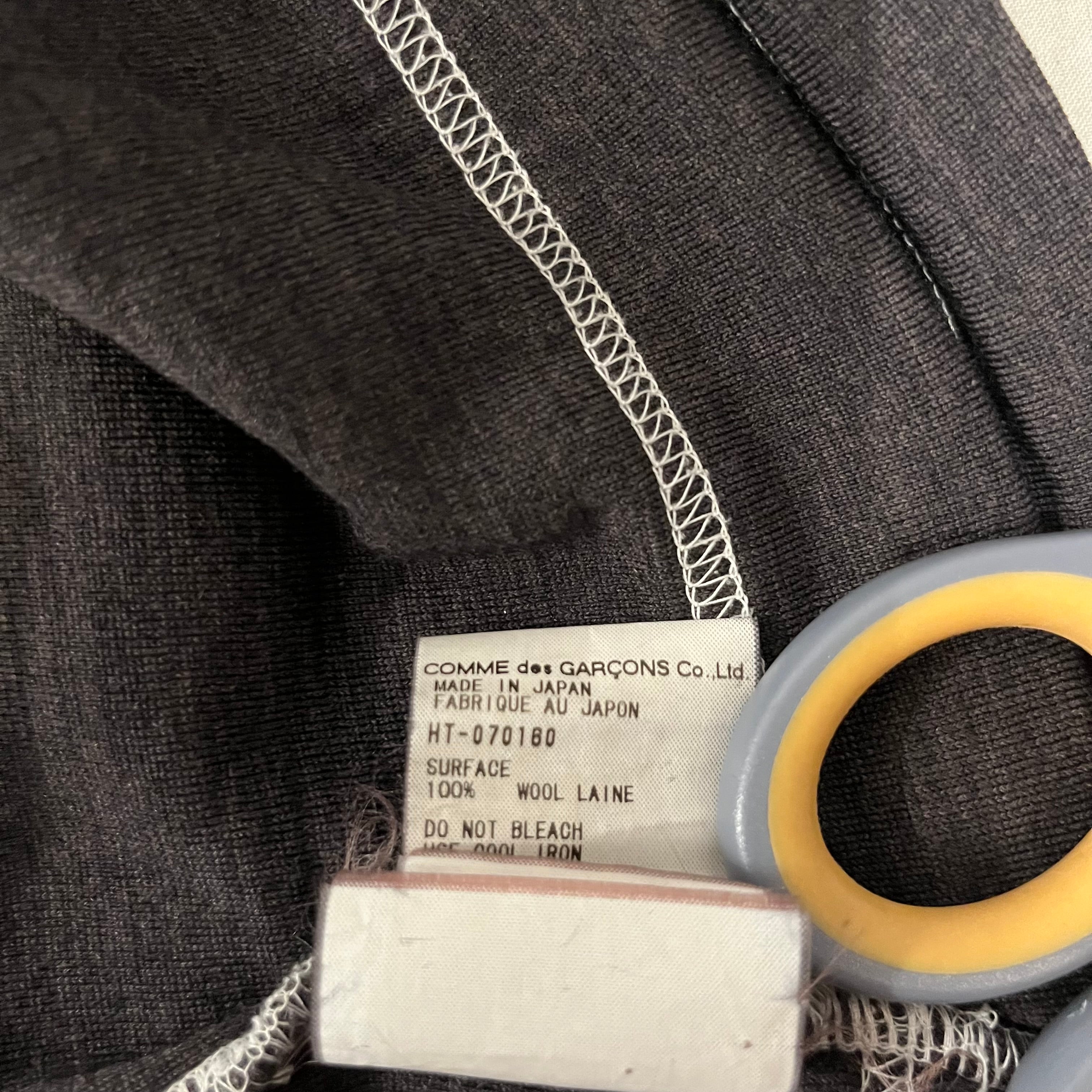 COMME des GARCONS HOMME/Sweater/S/Wool/GRY/contrast stitch view 5