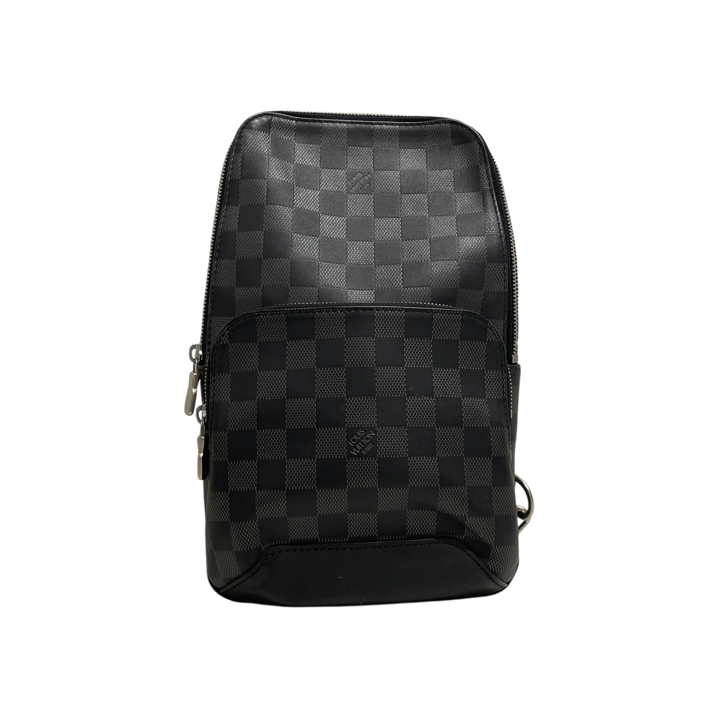 LOUIS VUITTON/Bag/Leather/BLK/CHECKERED BACKPACK view 1