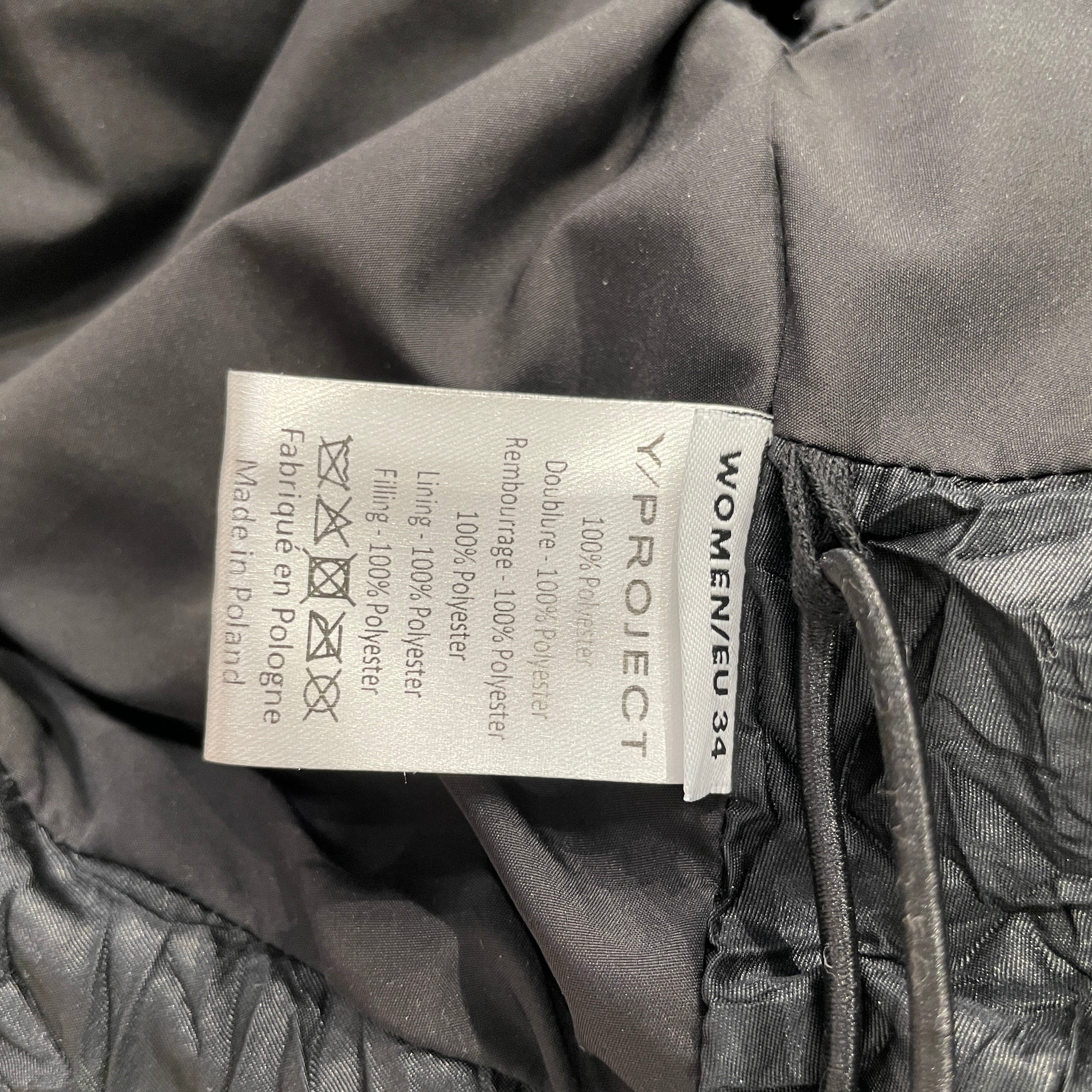 Y/PROJECT/Puffer Jkt/34/Nylon/BLK/CROPPED PUFFER JKT view 4