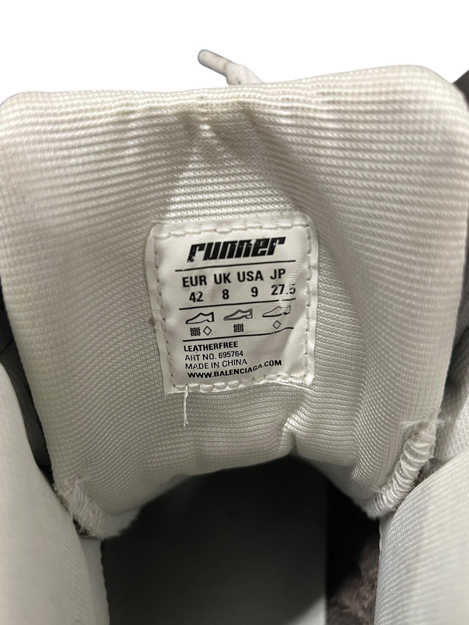BALENCIAGA/Hi-Sneakers/US 9/Cotton/BRW/Runner view 3