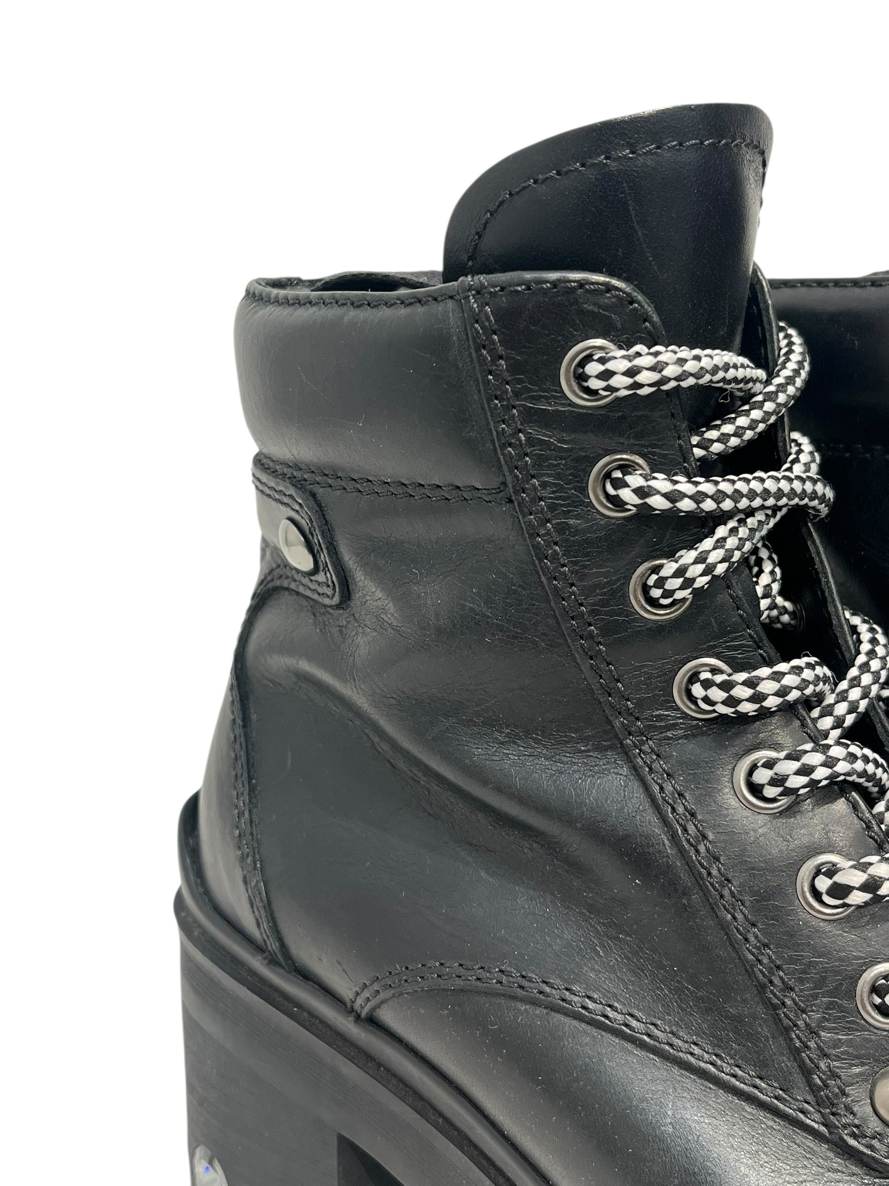 MIU MIU/Boots/EU 36.5/Leather/BLK/STUDDED EMBELLISHED BOOTS view 5