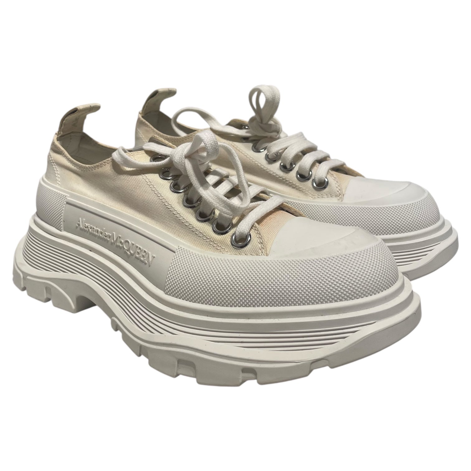 Alexander McQueen/Low-Sneakers/EU 37/WHT/oversize platform view 1