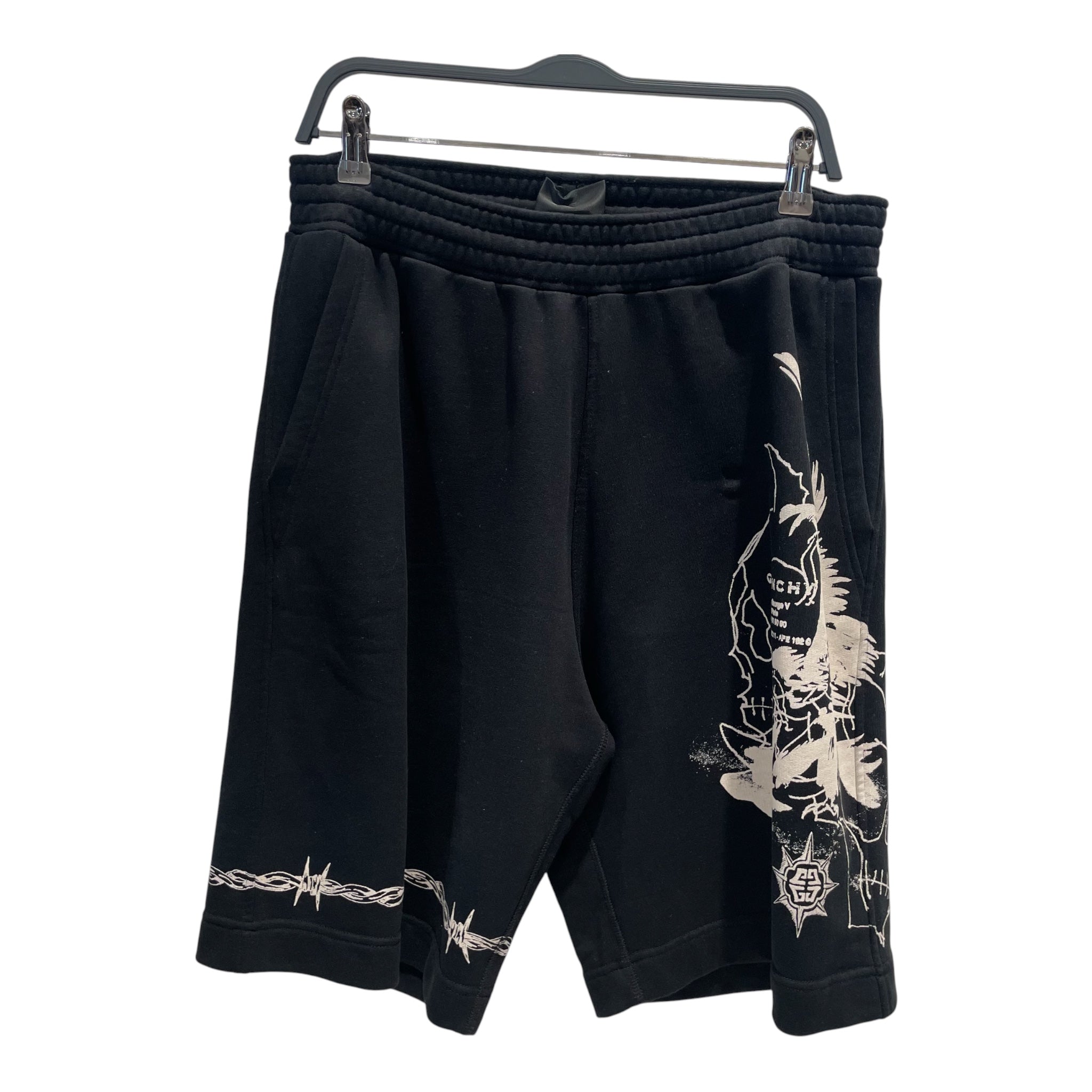 GIVENCHY/Shorts/M/Cotton/BLK/Graphic/SKULL SHORTS view 1