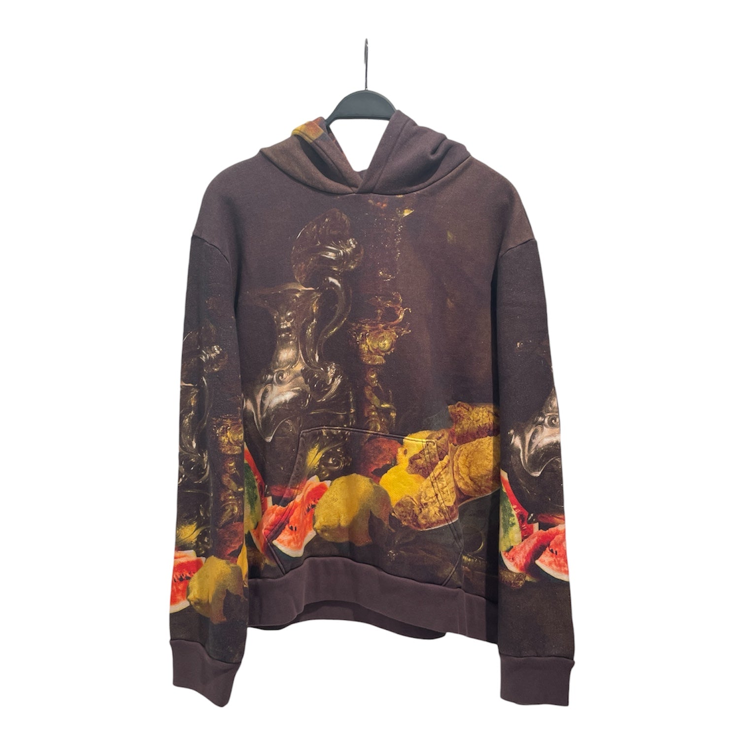 DENIM TEARS/Hoodie/XL/All Over Print/Cotton/BRW/Baroque still fruit pic AOP view 1