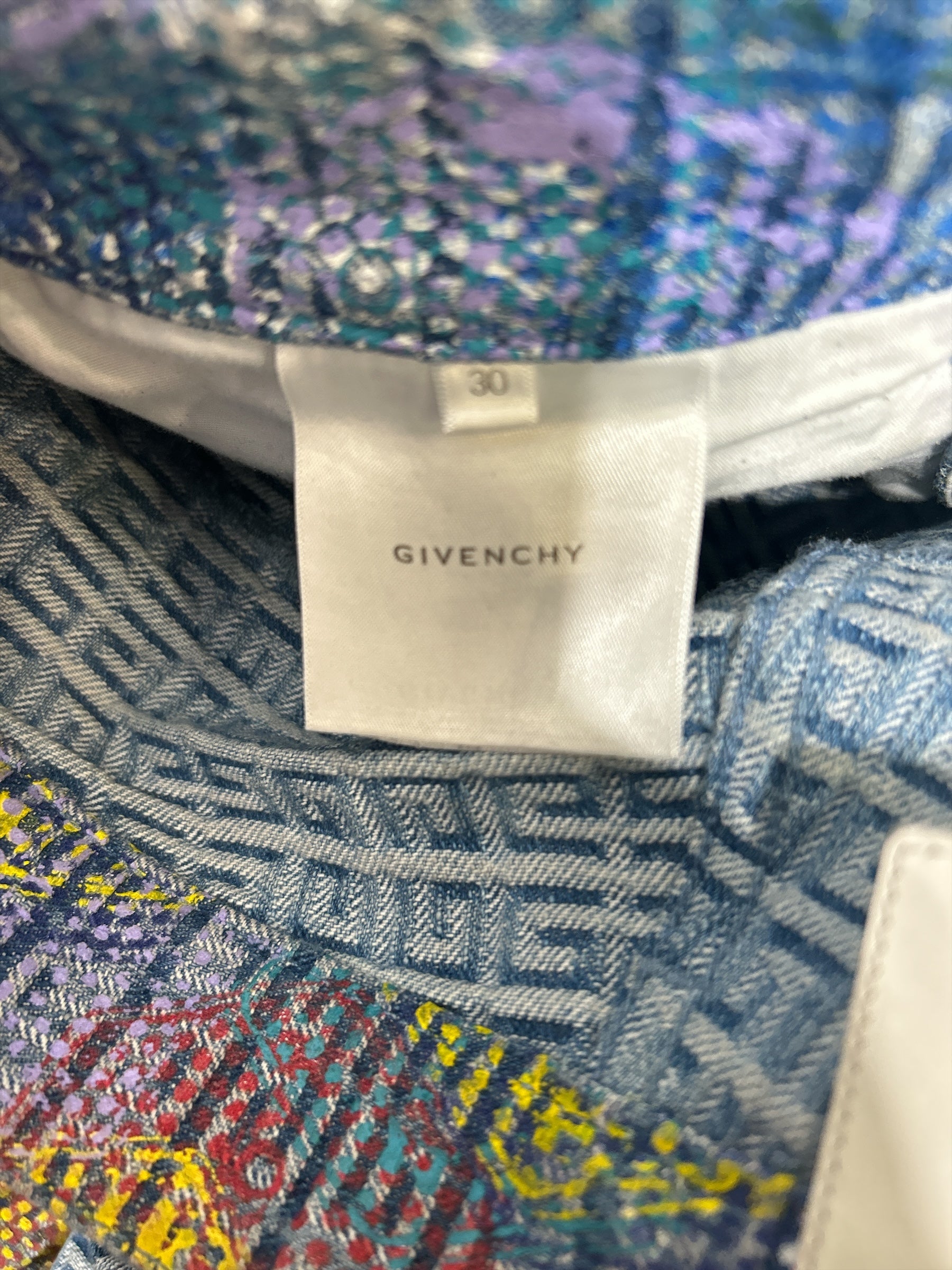GIVENCHY/Straight Pants/30/Cotton/MLT/All Over Print/LOGO STAMPED view 3