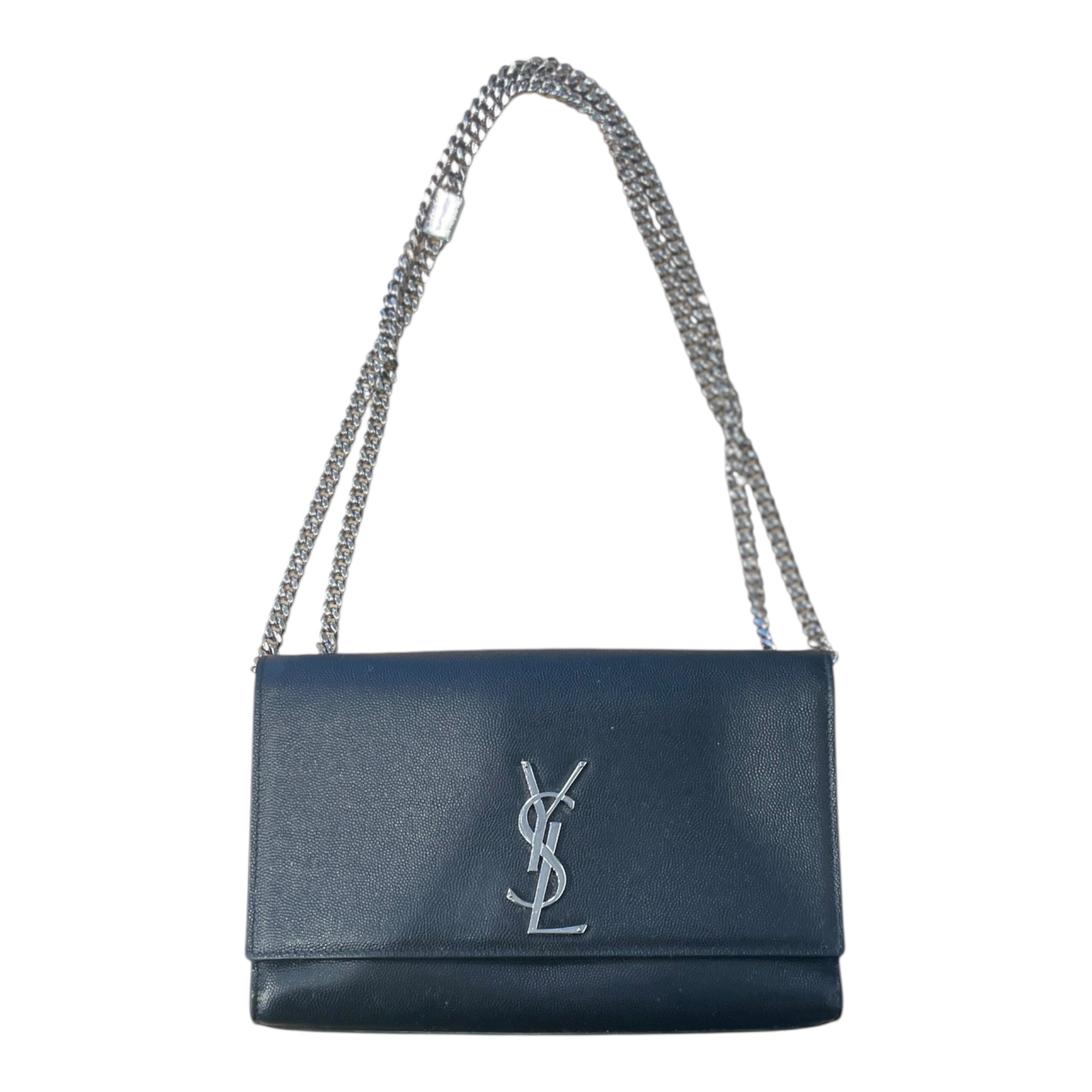 YVES SAINT LAURENT/Cross Body Bag/Leather/BLK/KATE view 1