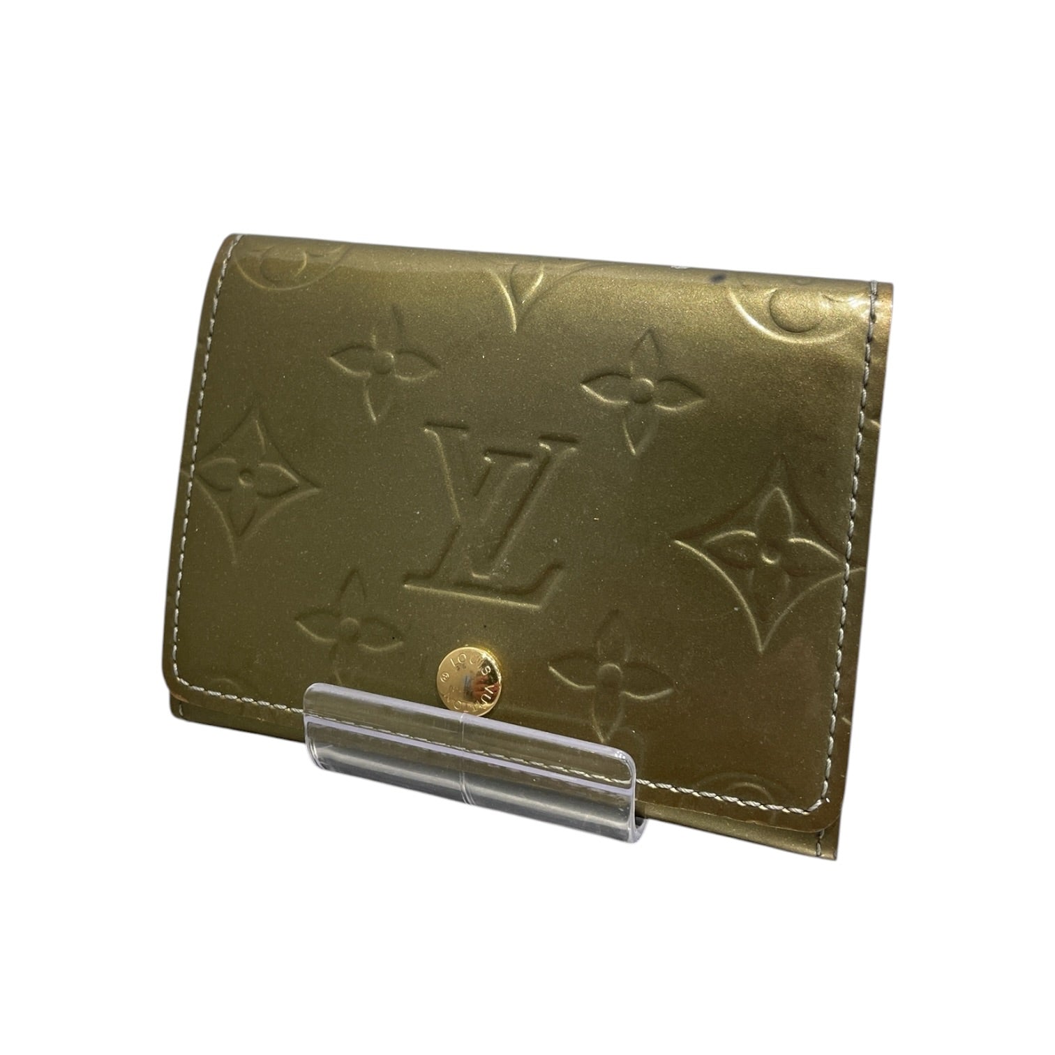 LOUIS VUITTON/Coin Wallet/Monogram/Leather/GLD/Vernis Card Holder view 1