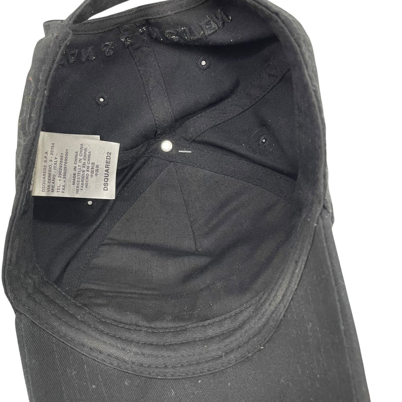 DSQUARED2/Cap/OS/Cotton/BLK/BLACK LOGO