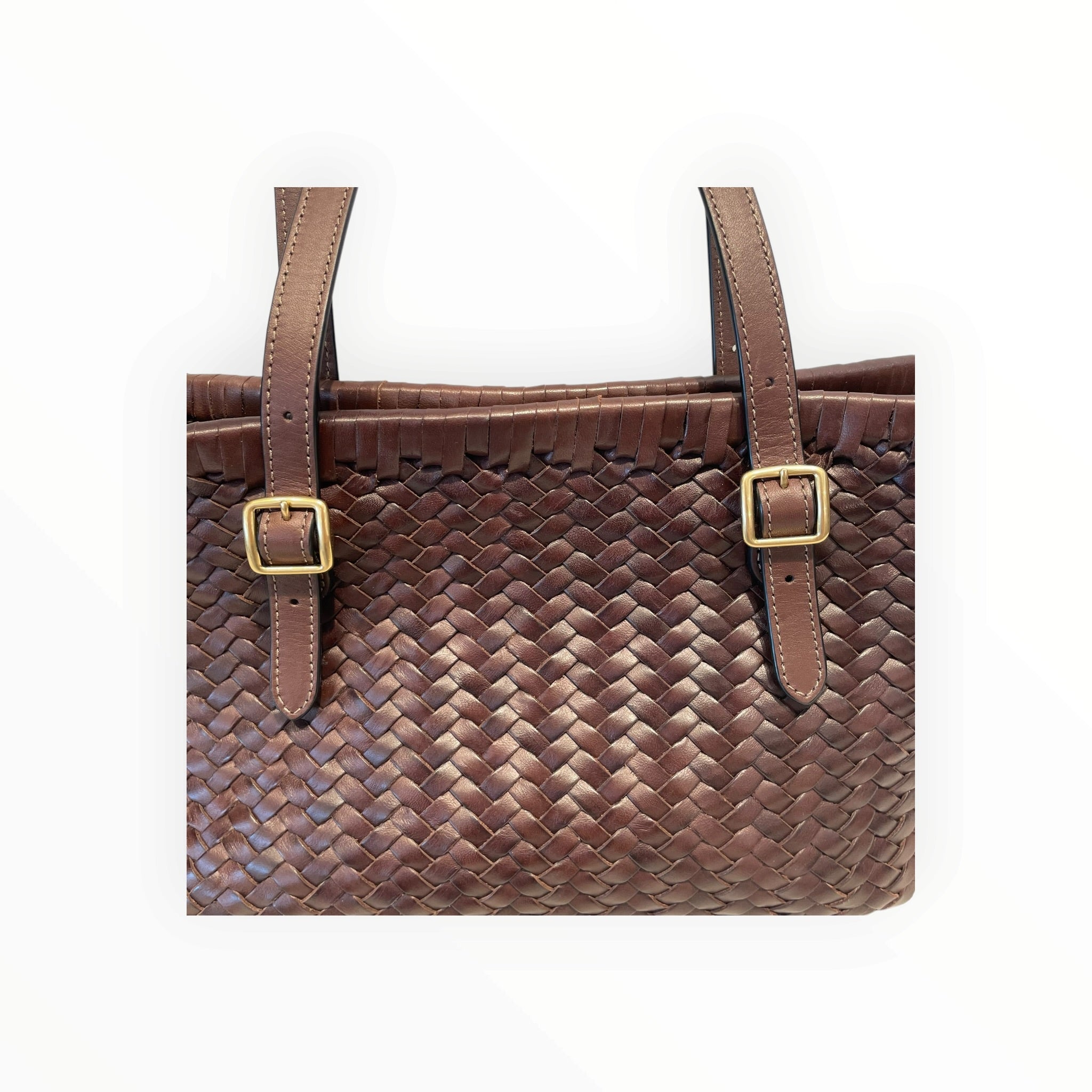 COACH/Tote Bag/Leather/BRW/WOVEN SWING TOTE view 6