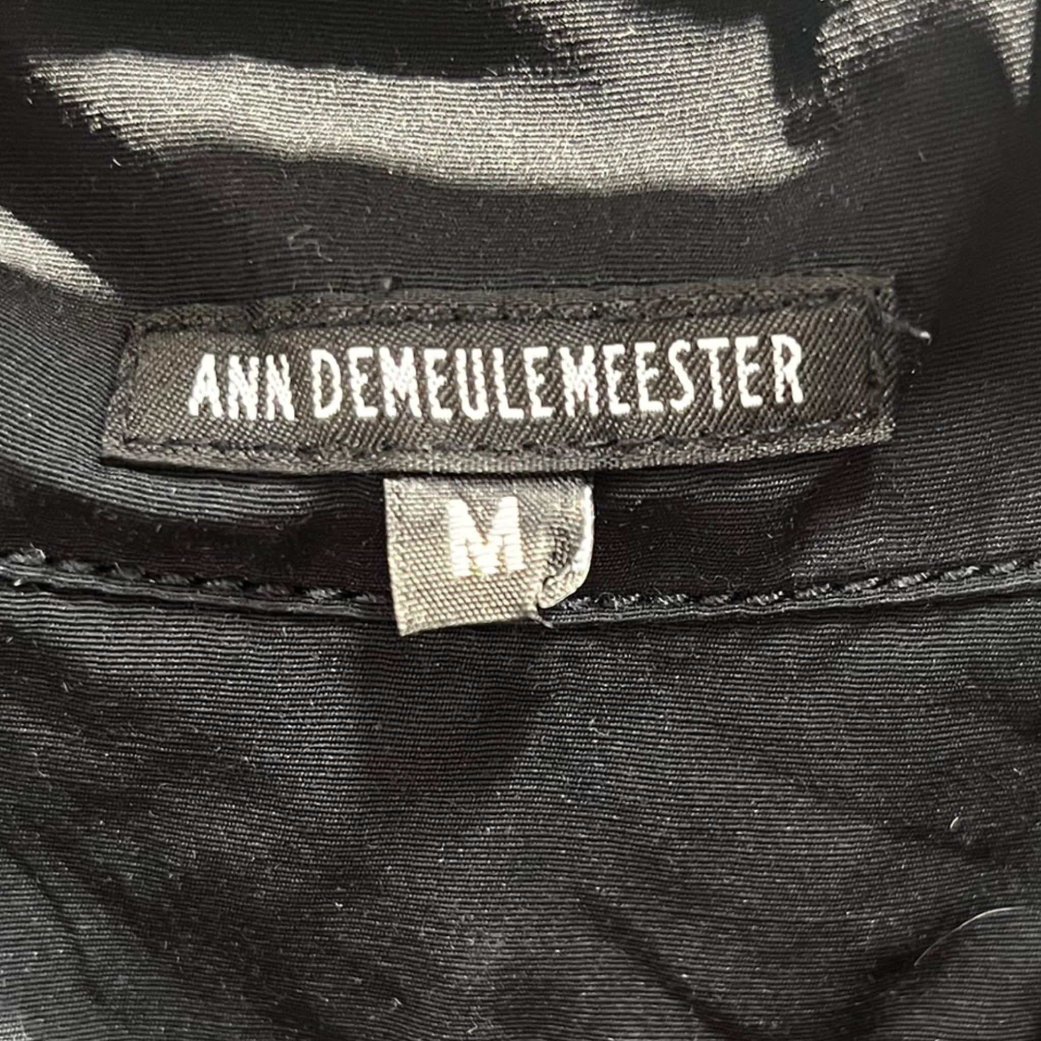 ANN DEMEULEMEESTER/Jumpsuits/M/Polyester/BLK/Buttoned view 3