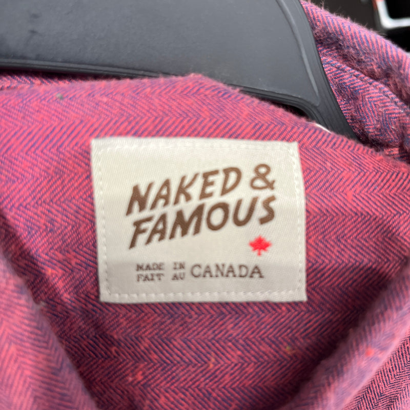 NAKED & FAMOUS DENIM/Flannel Shirt/LG/Cotton/BRD/