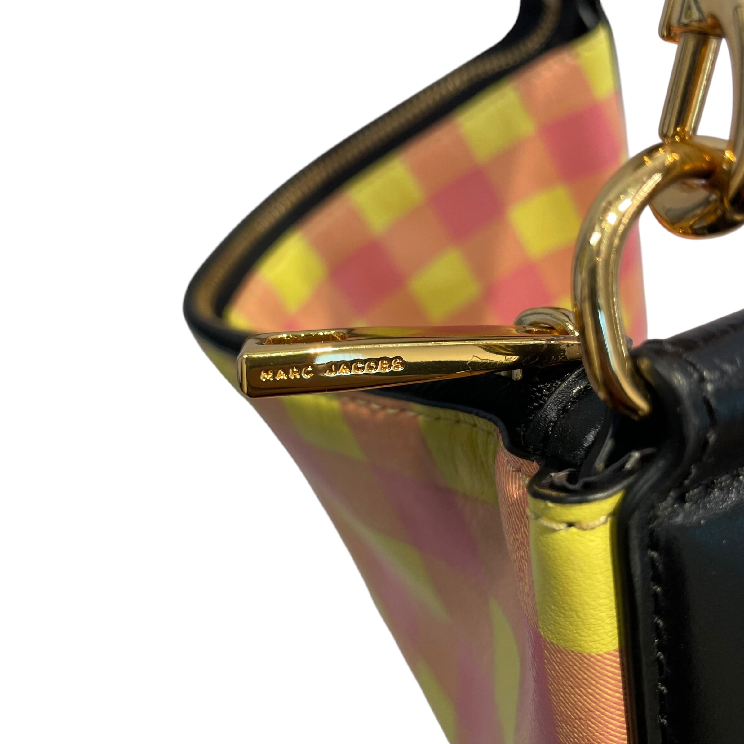 MARC JACOBS/Cross Body Bag/Plaid/Leather/MLT/Flash printed mini hobo/gld ha view 4