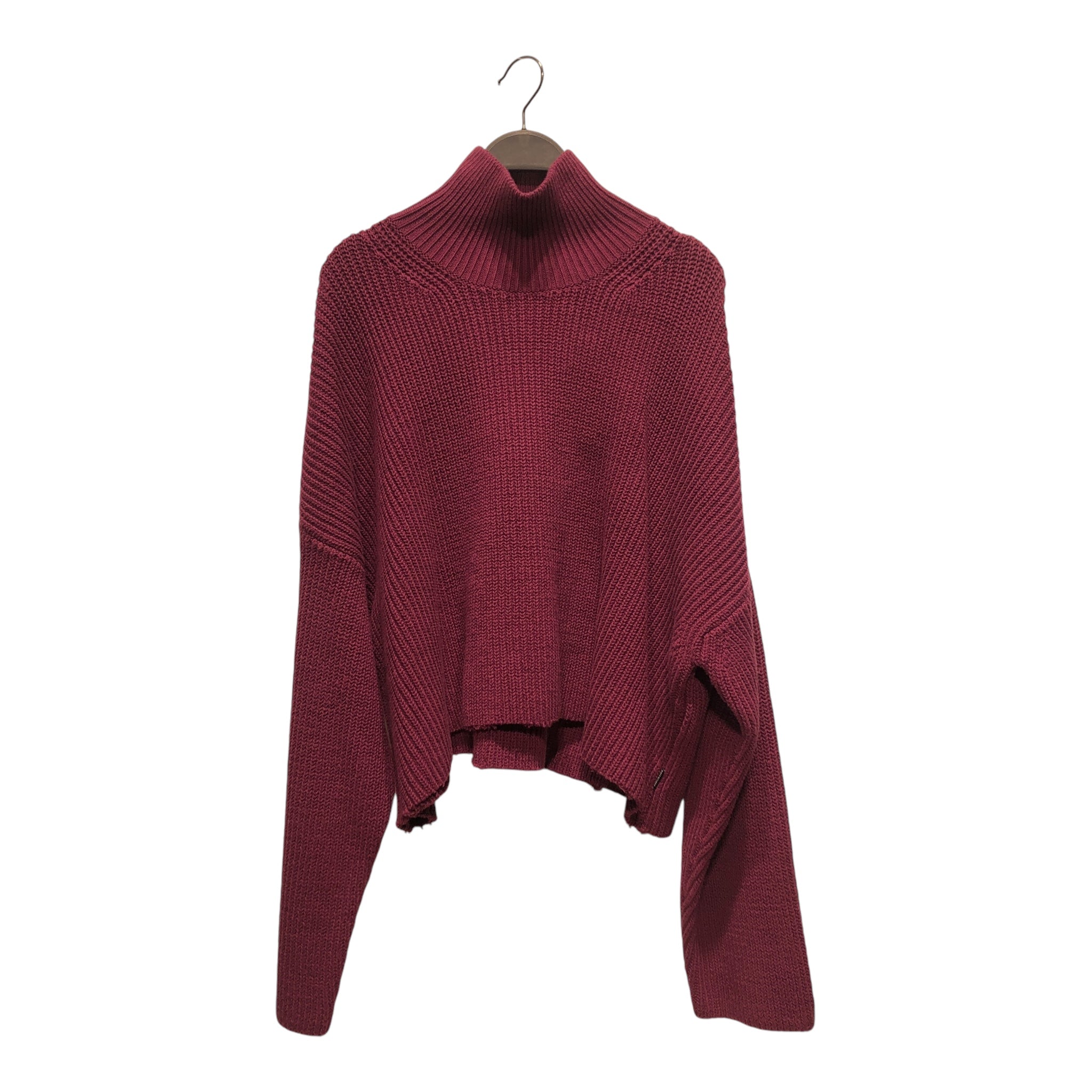 BALENCIAGA/Heavy Sweater/M/Cotton/PPL/CABLE KNIT TURTLE NECK view 1