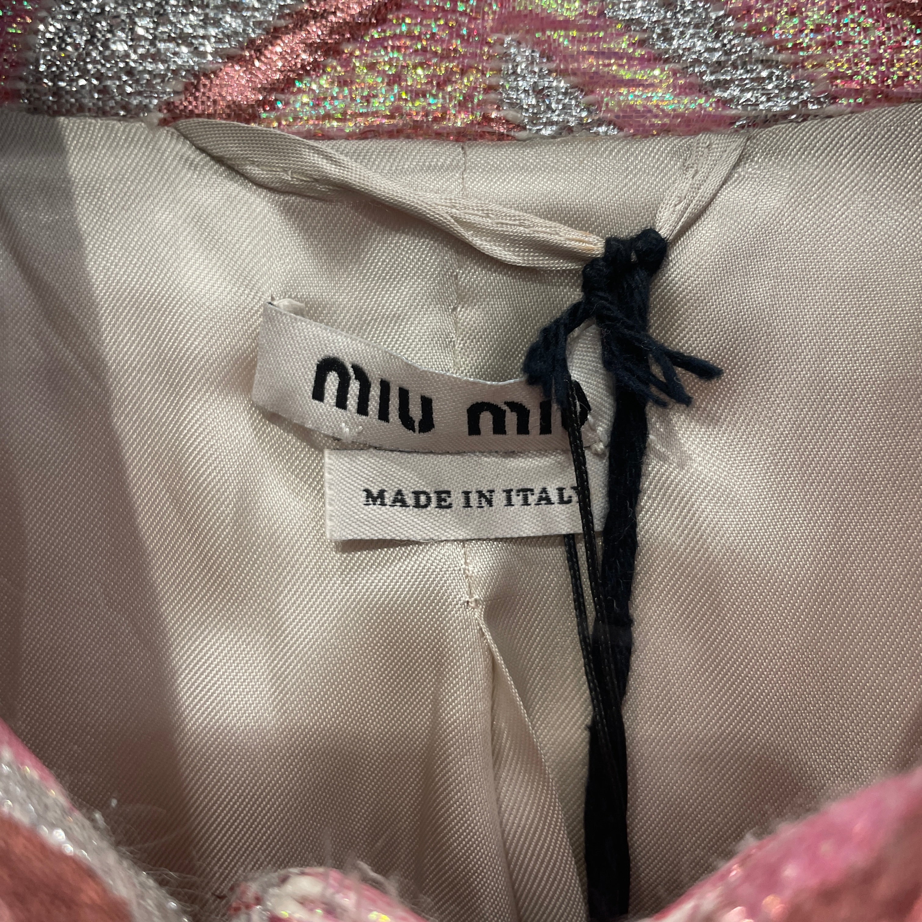 MIU MIU/Tailored Jkt/38/All Over Print/MLT/Double Breasted/SPARKLY/ RUNWAY PIECE view 3