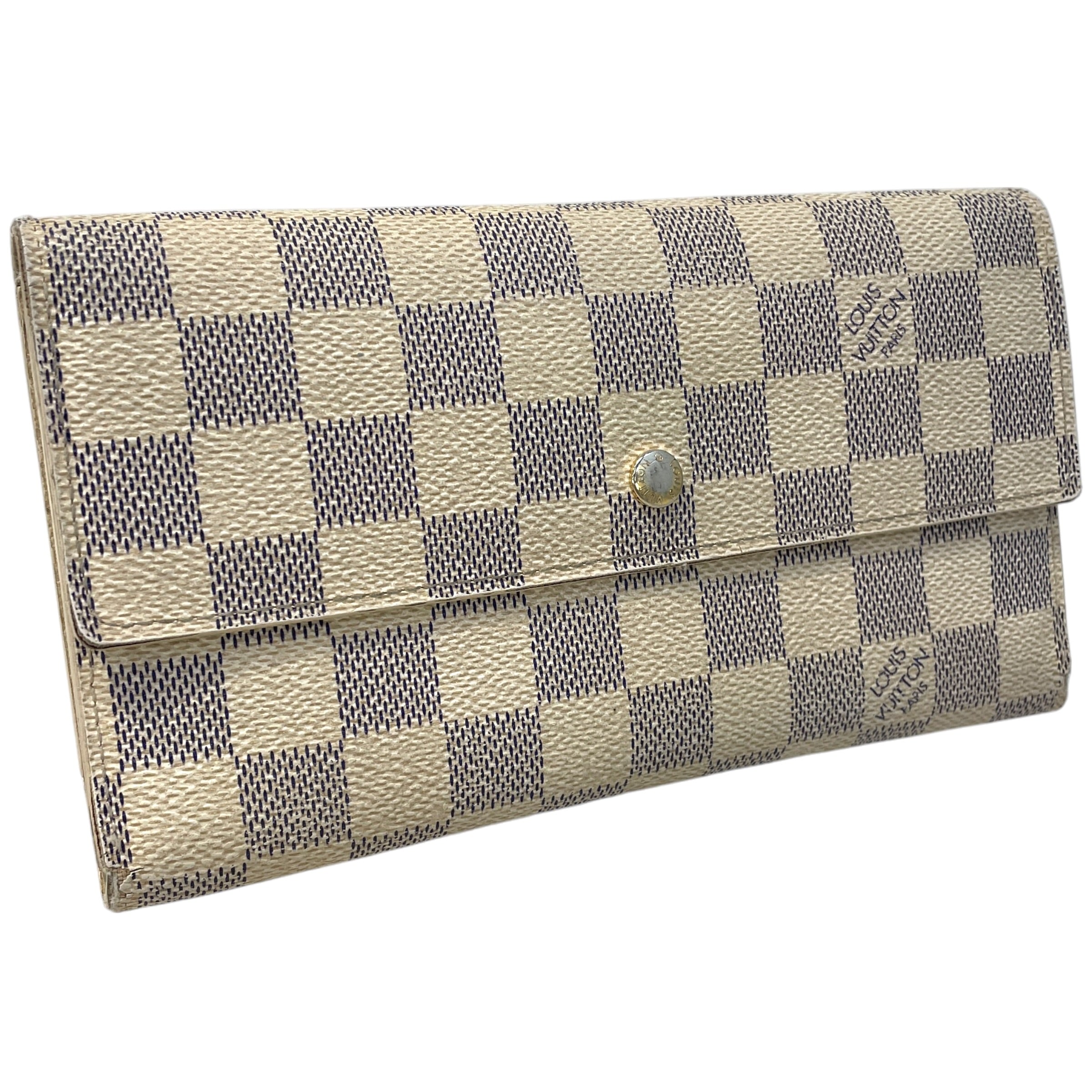 LOUIS VUITTON/Wallet/Monogram/Leather/WHT/L's/Damier Azur Sarah Wallet view 1