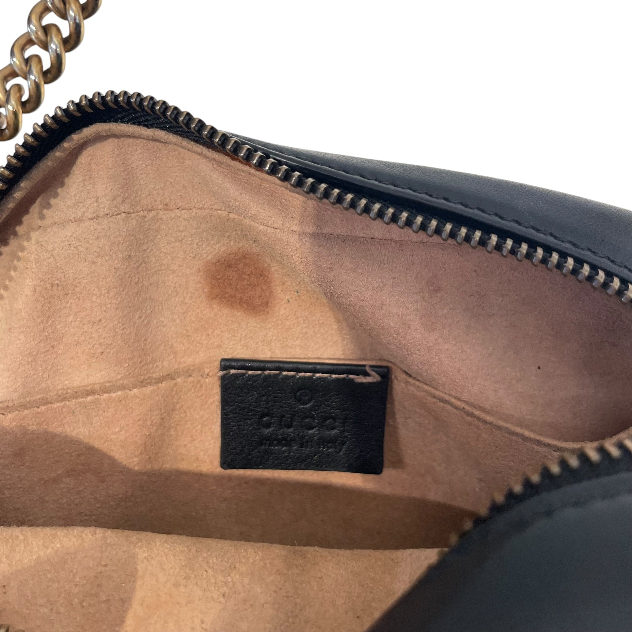 GUCCI/Cross Body Bag/Leather/BLK/GG MARMONT MATELASSE MINI view 5