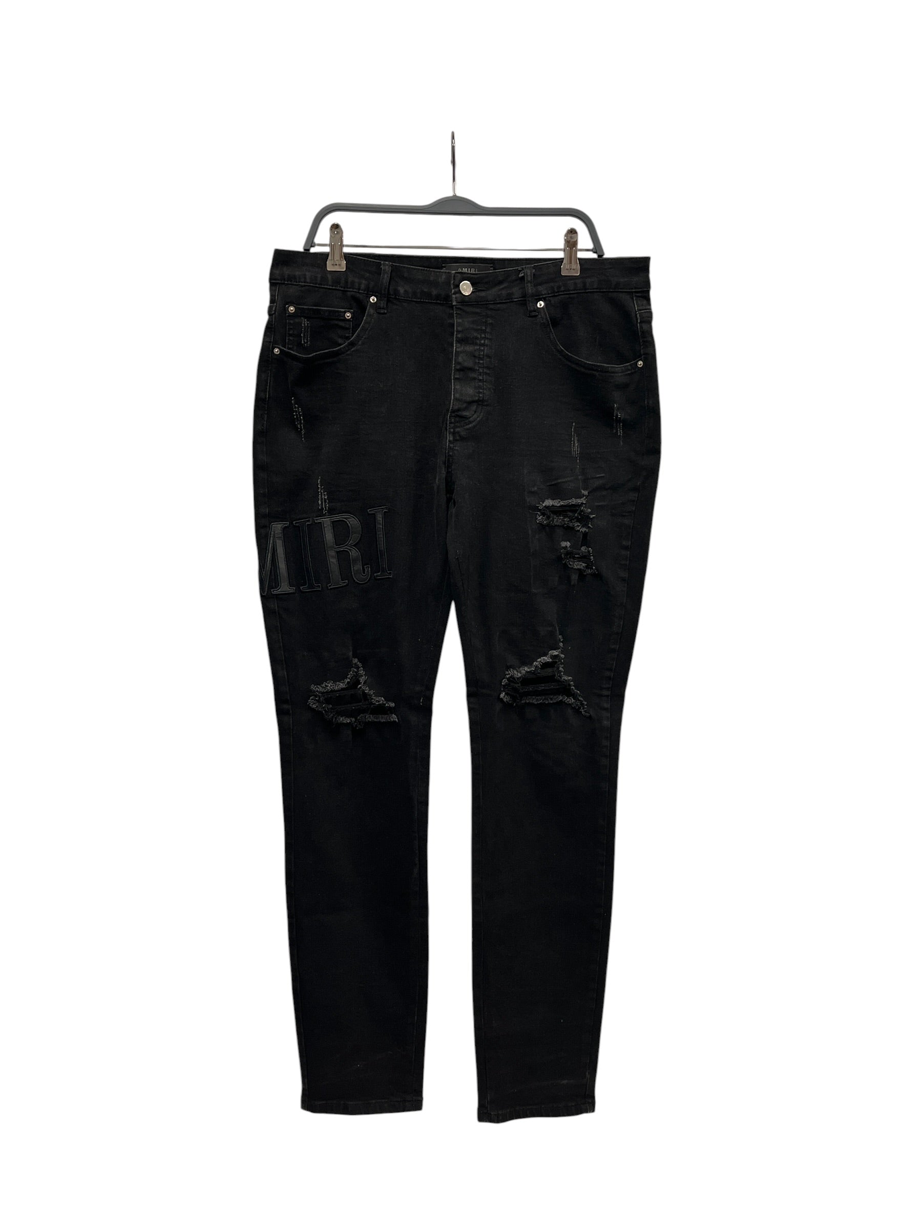 AMIRI/Skinny Pants/38/Denim/BLK/serif logo view 1