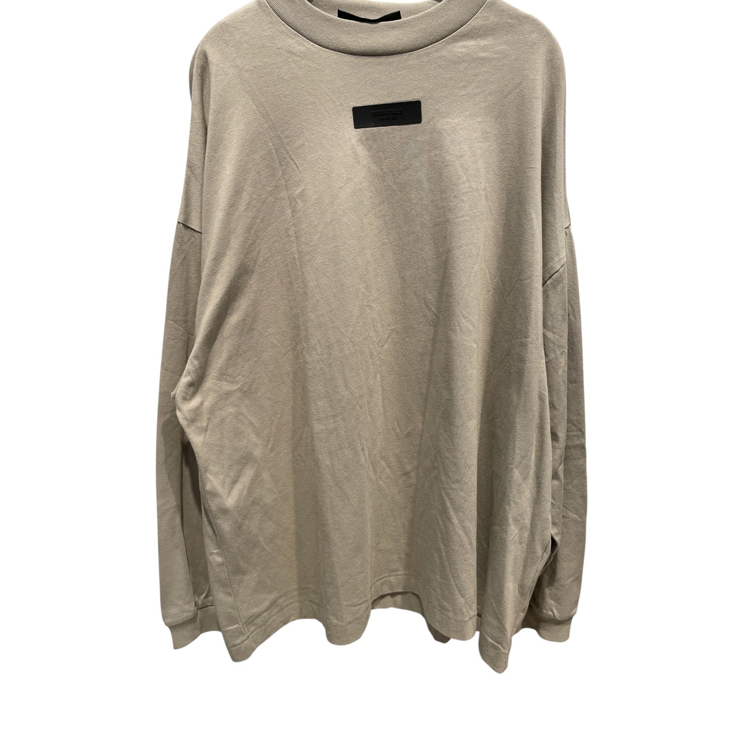 ESSENTIALS/LS T-Shirt/S/Cotton/CRM/silcone logo view 1