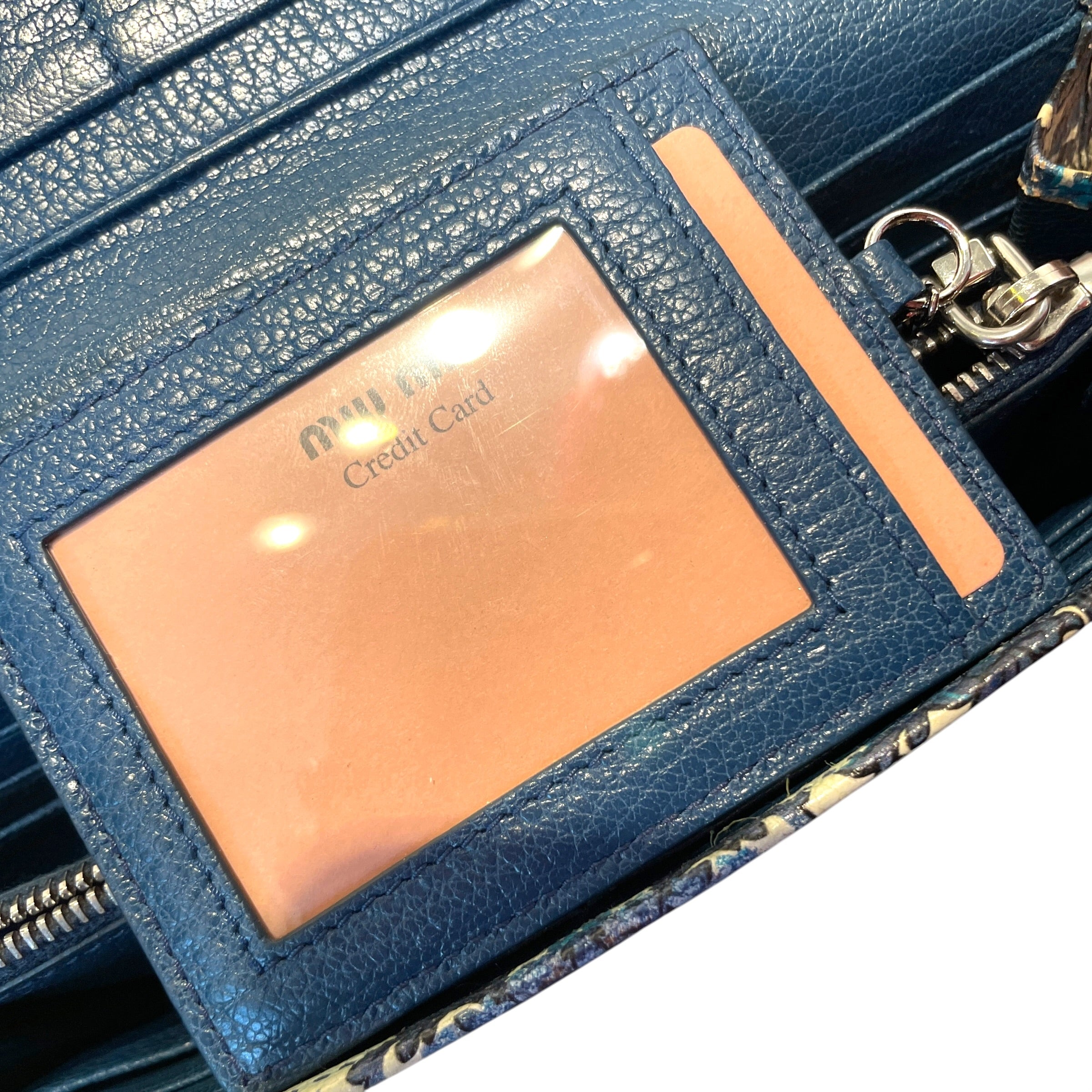 MIU MIU/Wallet/Leather/BLU/L's/Floral Arrangment Wallet view 5