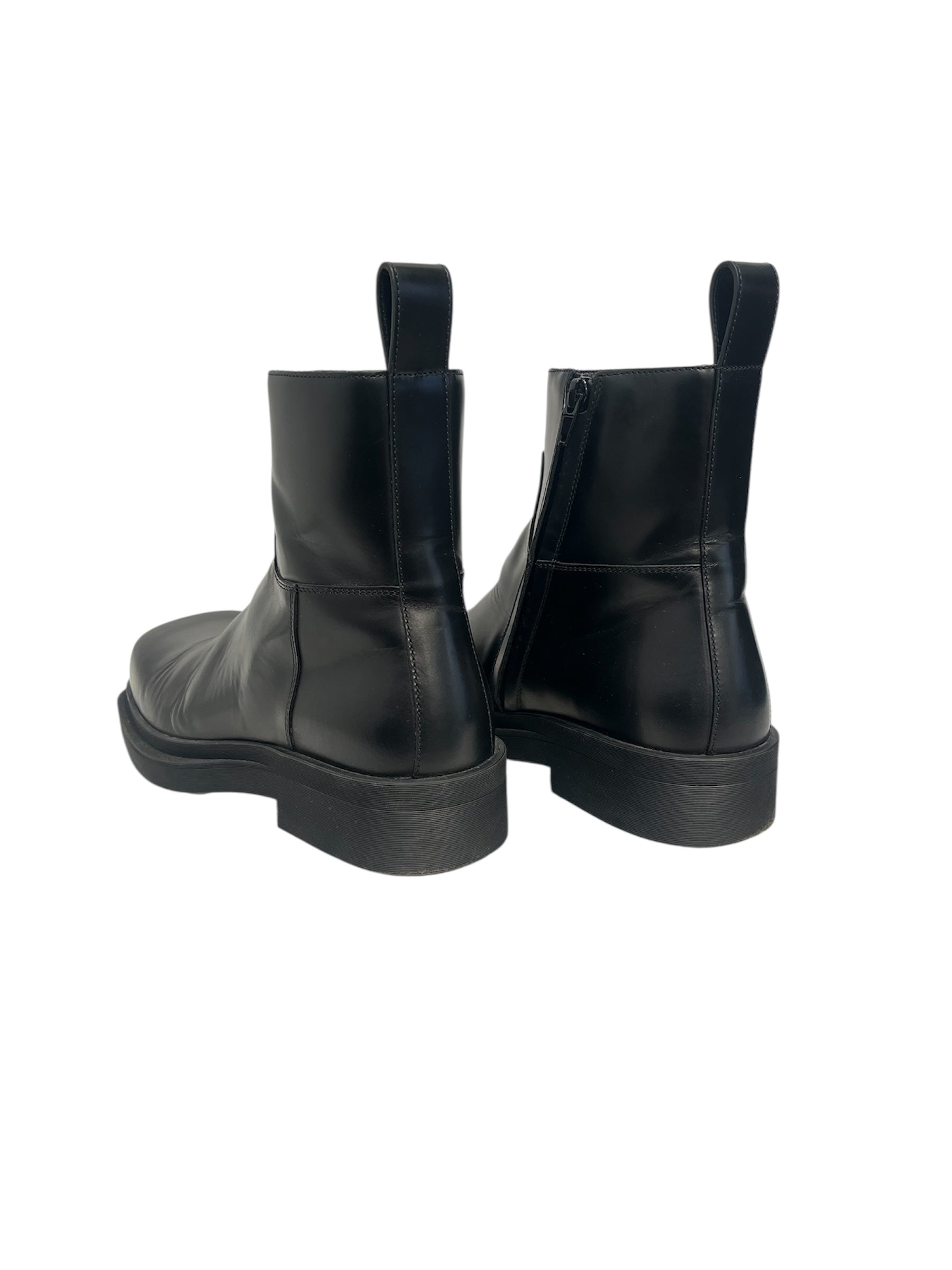 BOTTEGA VENETA/Boots/EU 41/Leather/BLK/ben ankle boot side zip view 2