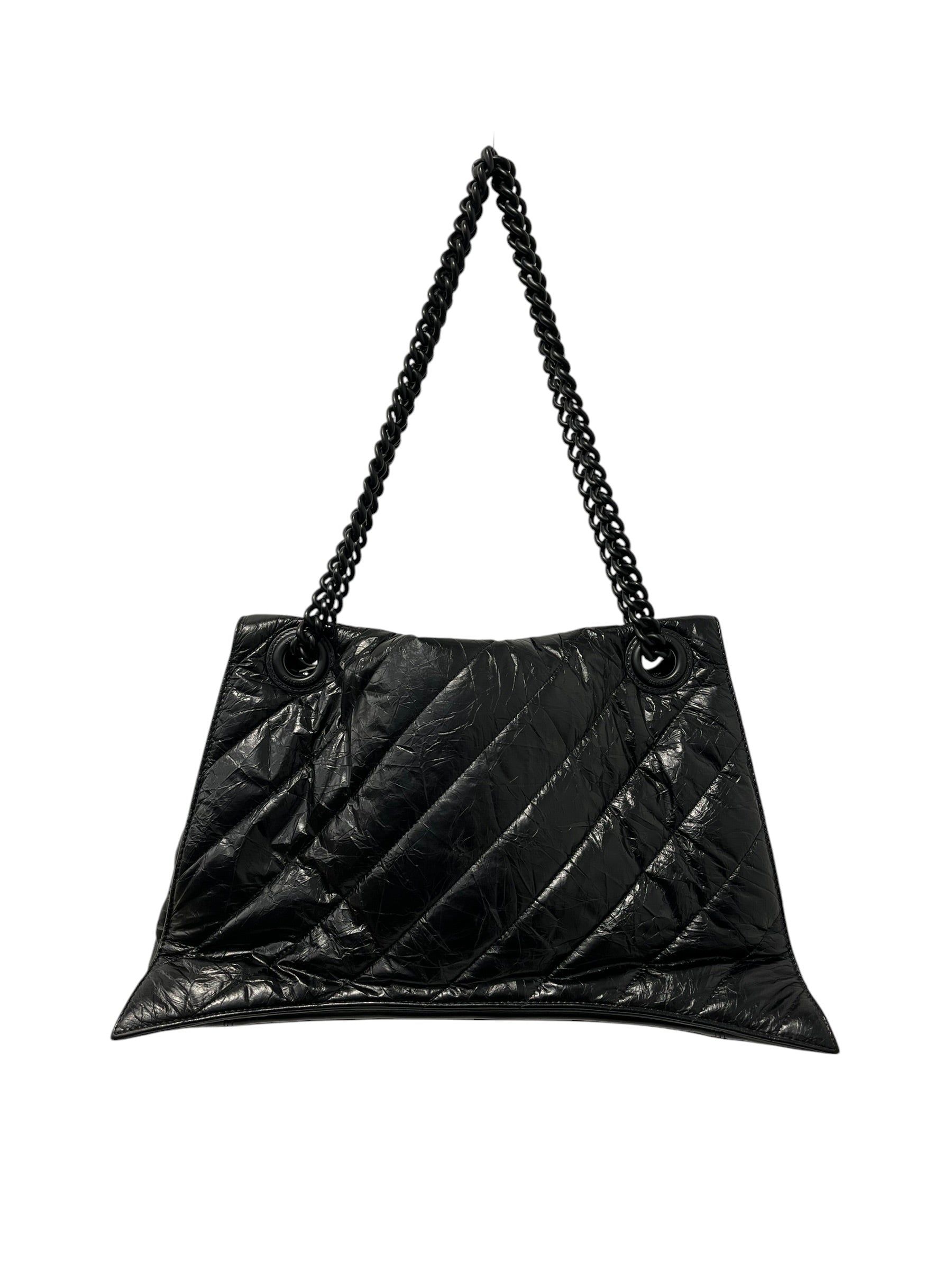 BALENCIAGA/Bag/Leather/BLK/MEDIUM CRUSH CHAIN STRAP view 2