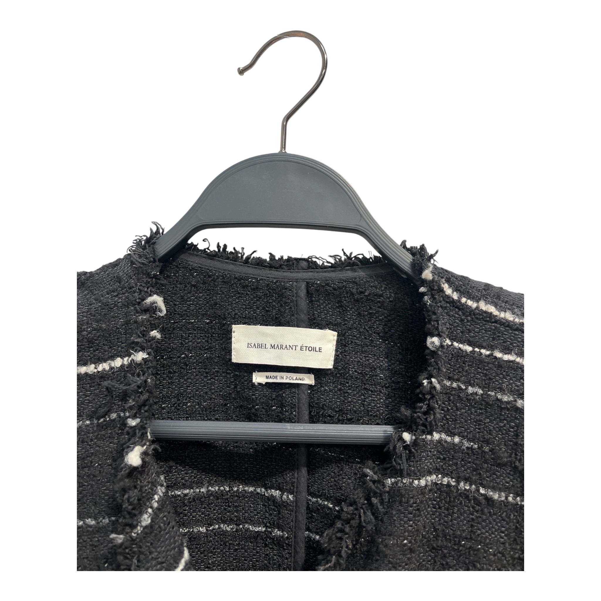 ISABEL MARANT ETOILE/Tailored Jkt/38/Cotton/BLK/TWEED JACKET view 3