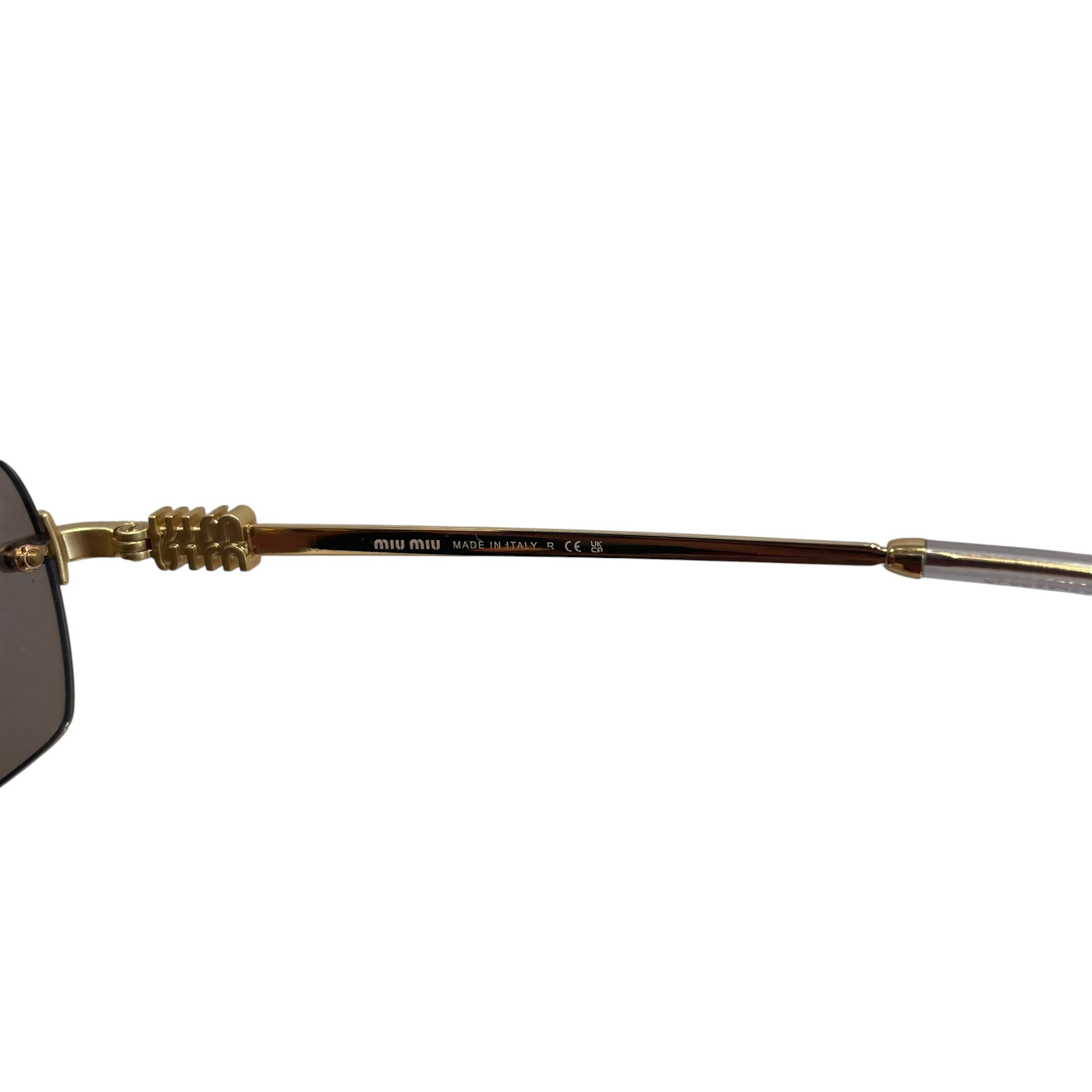 MIU MIU/Sunglasses/Plastic/BRW/L's/SMUB50/SMALL FRAMES/GLD view 5