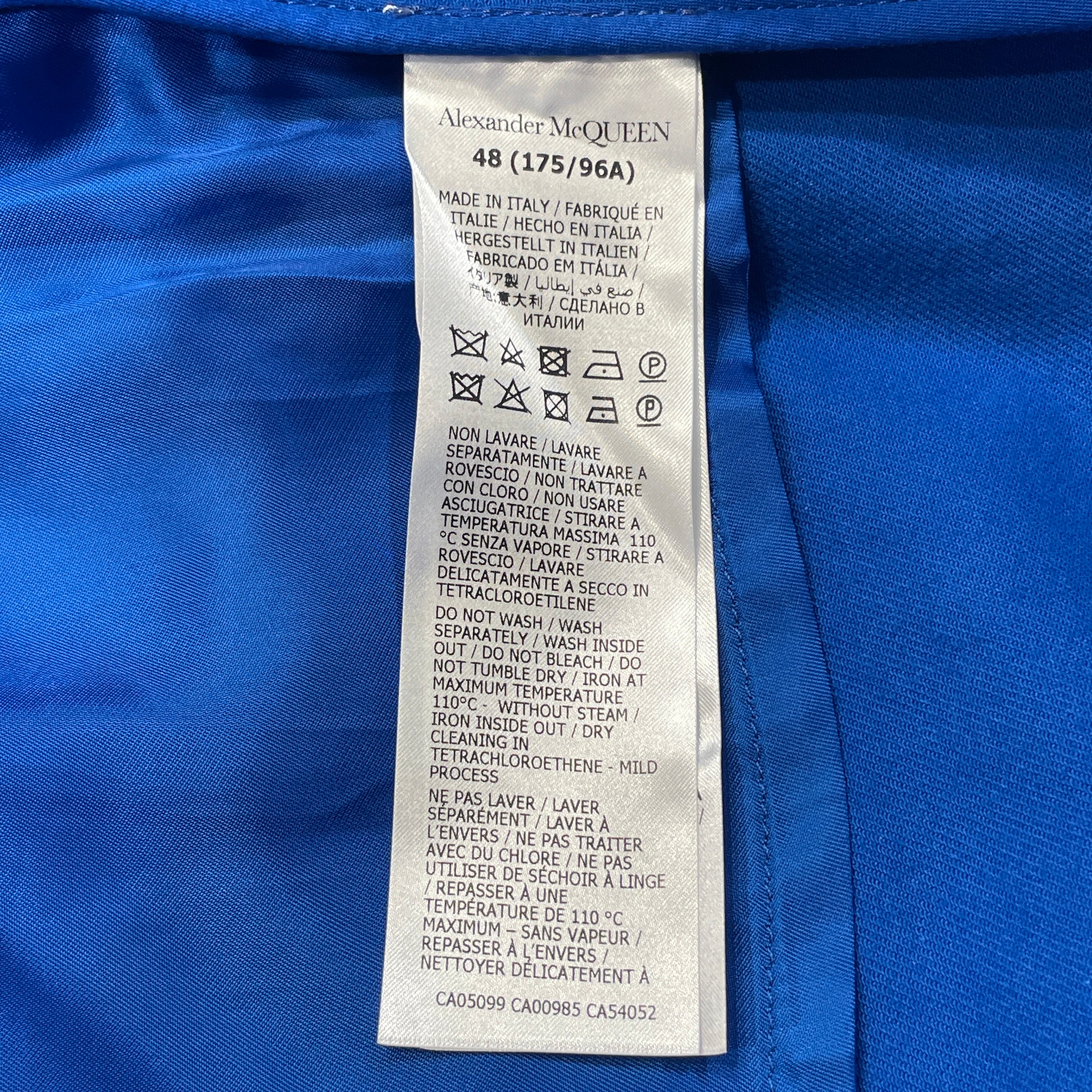Alexander McQueen/Jacket/48/Denim/BLU/Denim Papercut Skull Chore Jkt view 4
