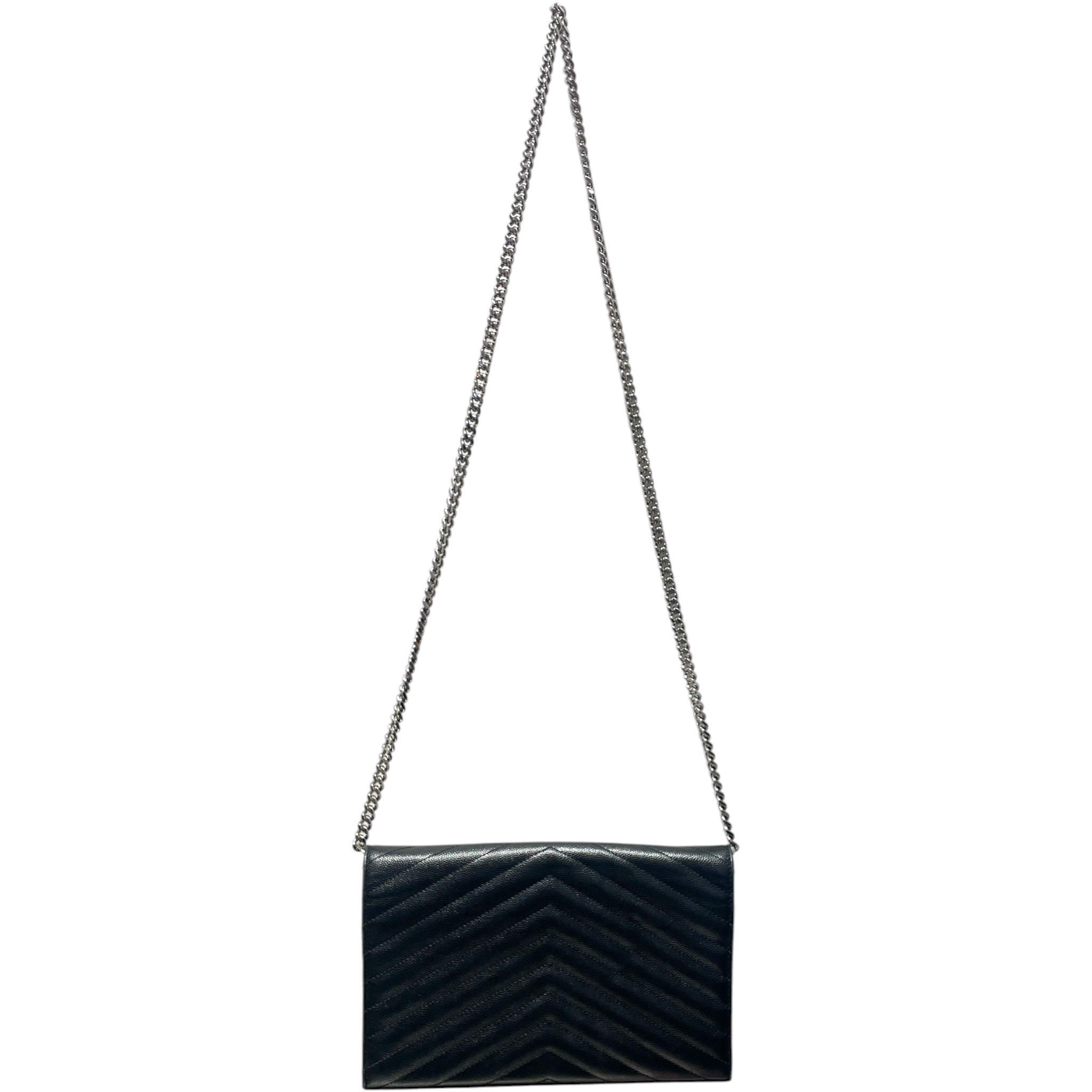 SAINT LAURENT/Cross Body Bag/Leather/BLK/Cassandre Pebbled Leather Bag view 2