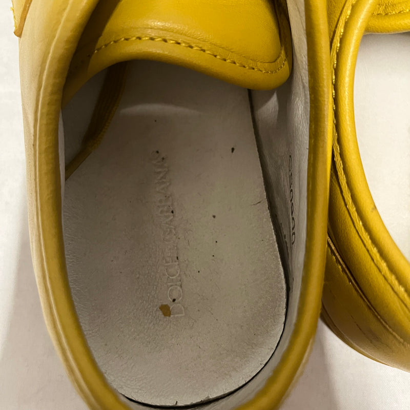 DOLCE&GABBANA/Low-Sneakers/US 9/Leather/YEL/Mustard Yellow Leather