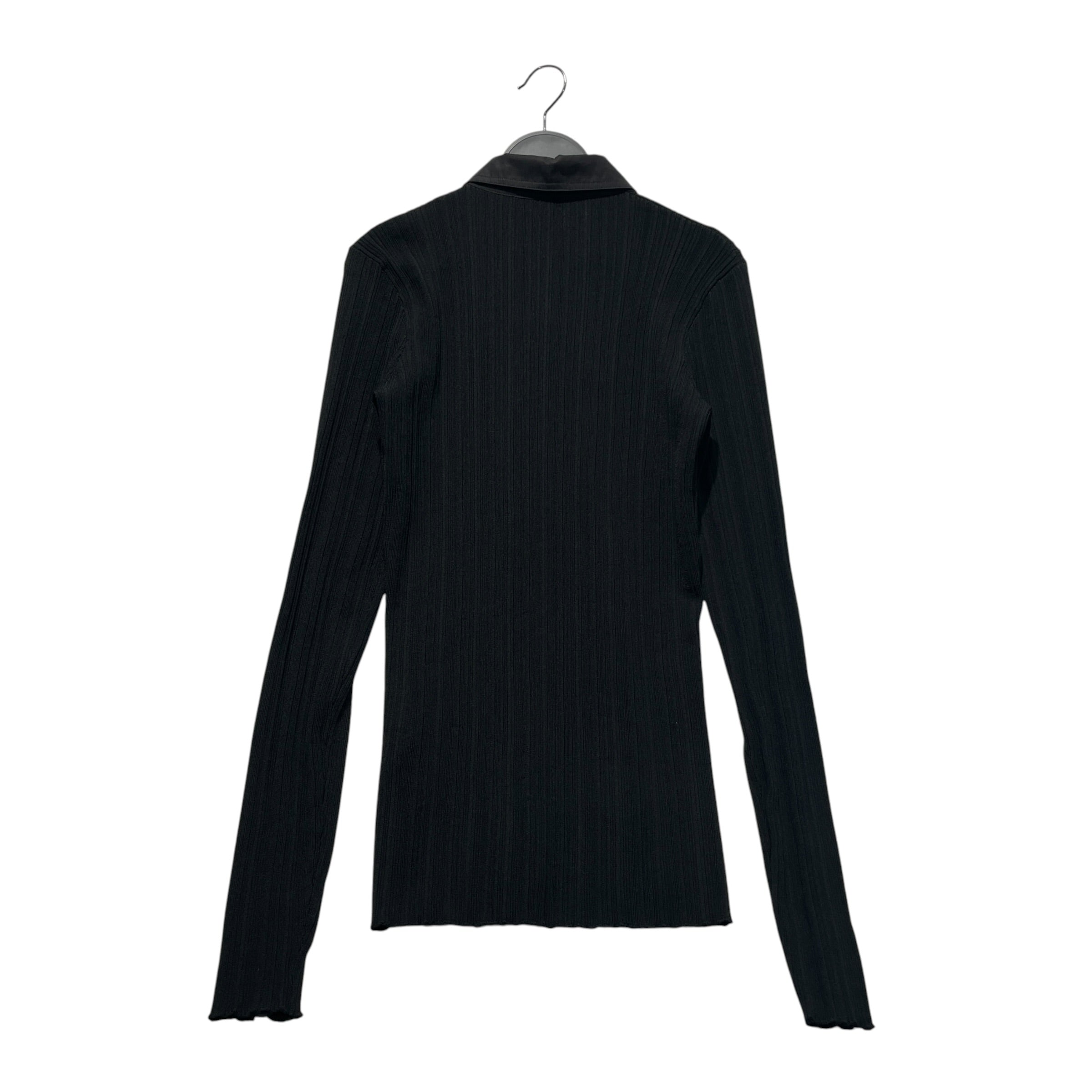 TOTEME/LS Blouse/M/Cotton/BLK/Pleated Button Up view 2