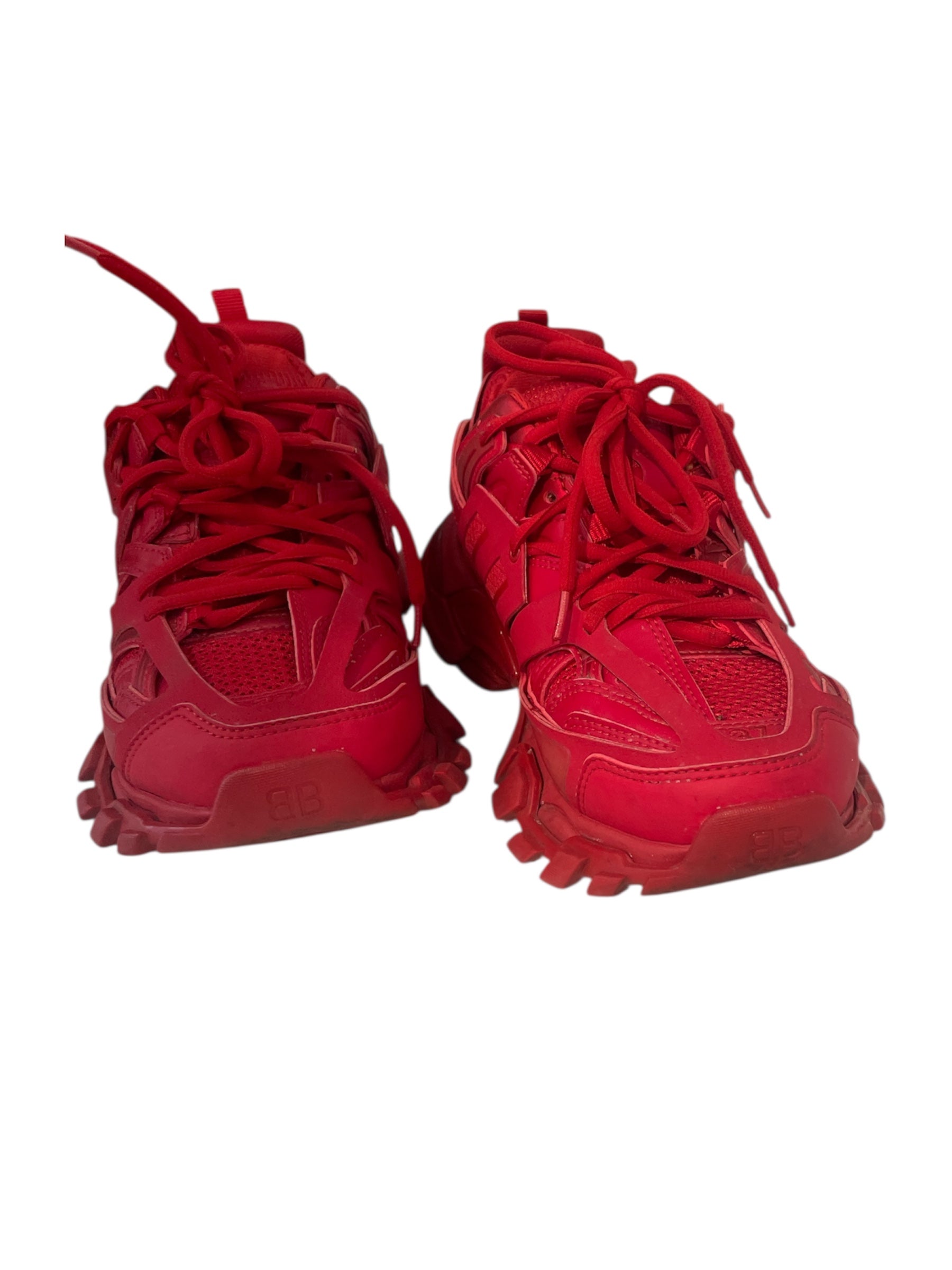 BALENCIAGA/Low-Sneakers/US 7/Cotton/RED/TRACK view 4
